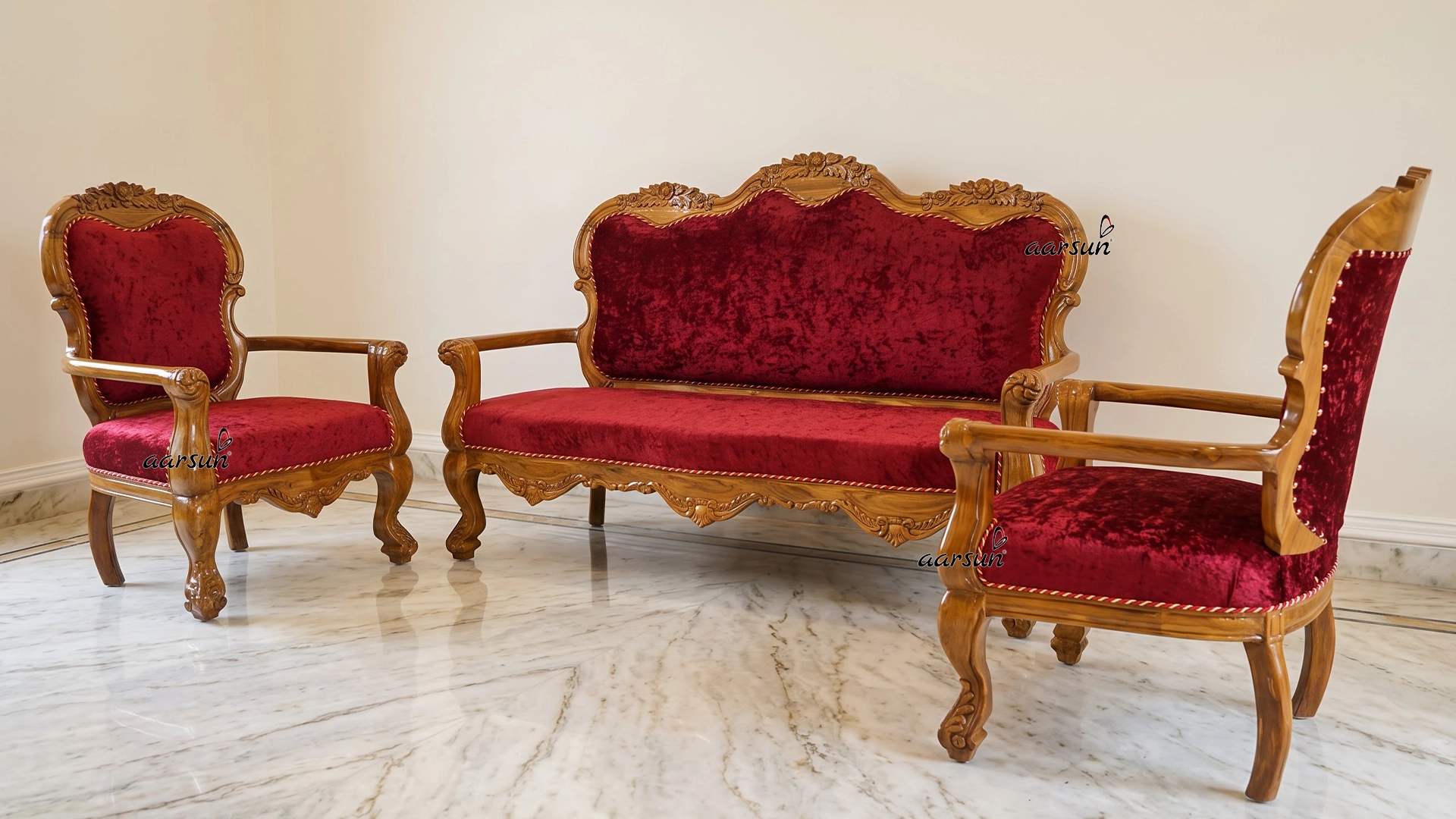 Carved Sofa Set Living Room Furniture