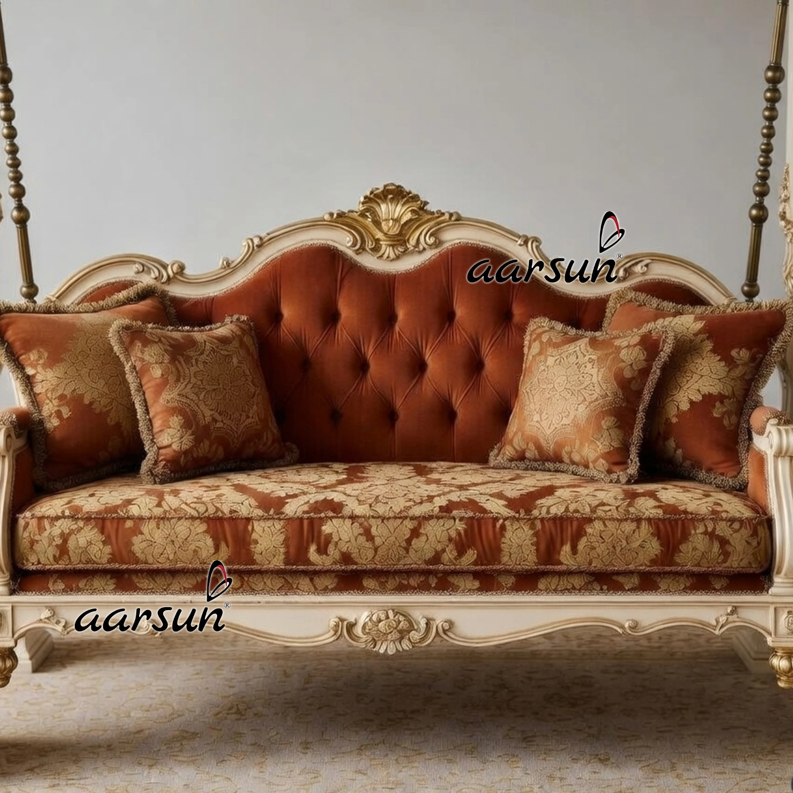 Classic Wooden Swing with Intricate Craftsmanship - Image 4