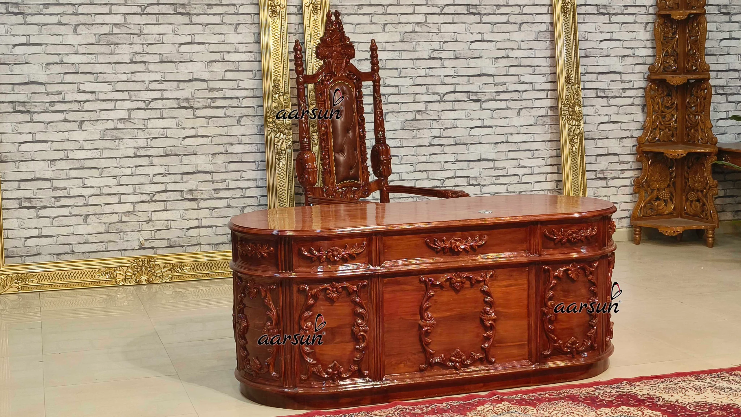 Full Hand-Carved Office Furniture