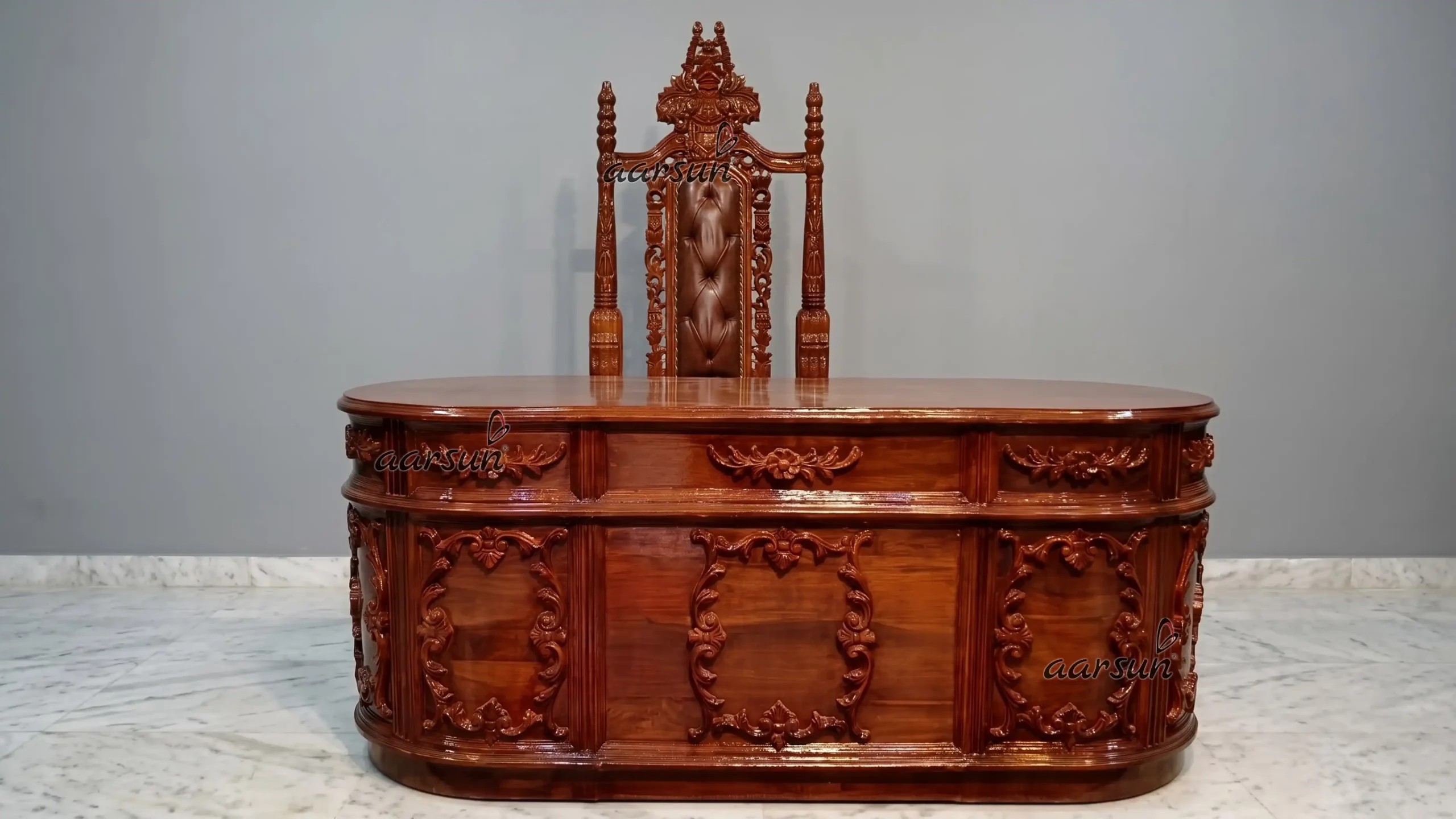 Full Hand-Carved Office Furniture