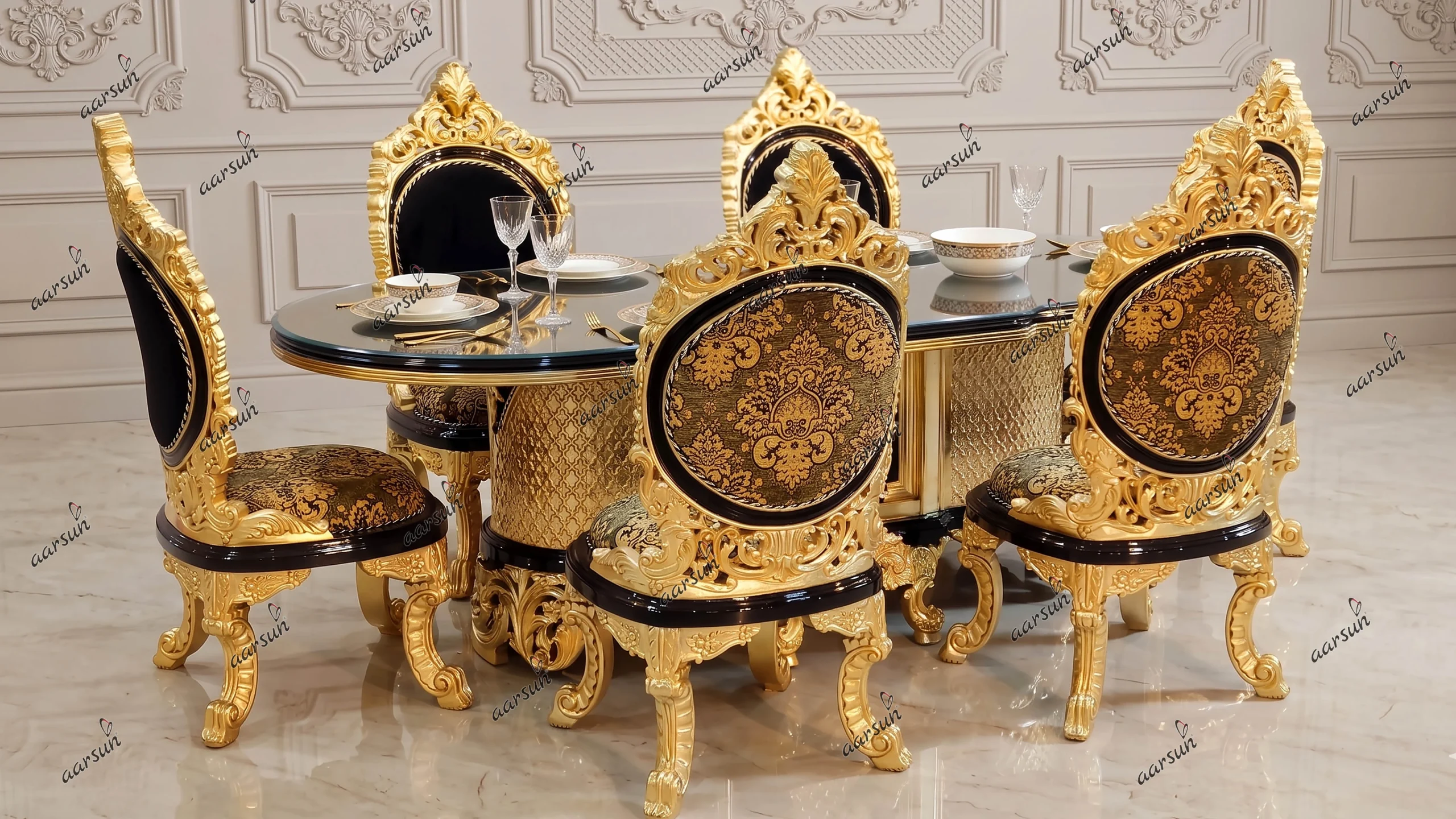 Handcrafted Royal Dining Table – Exclusive Premium Design