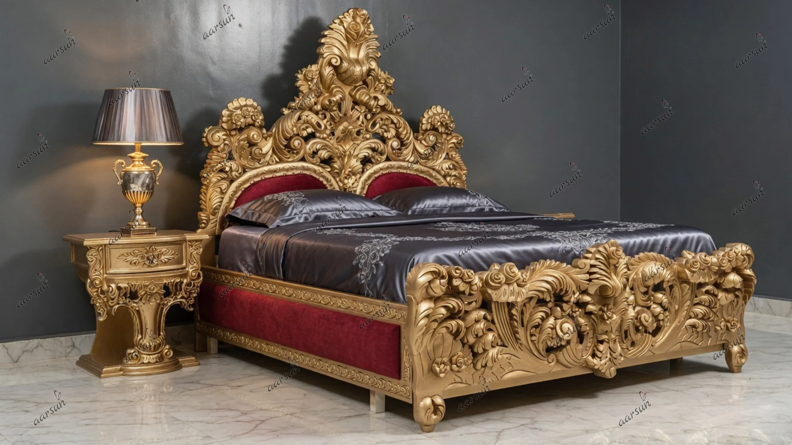 King Size Bed with Royal Finish