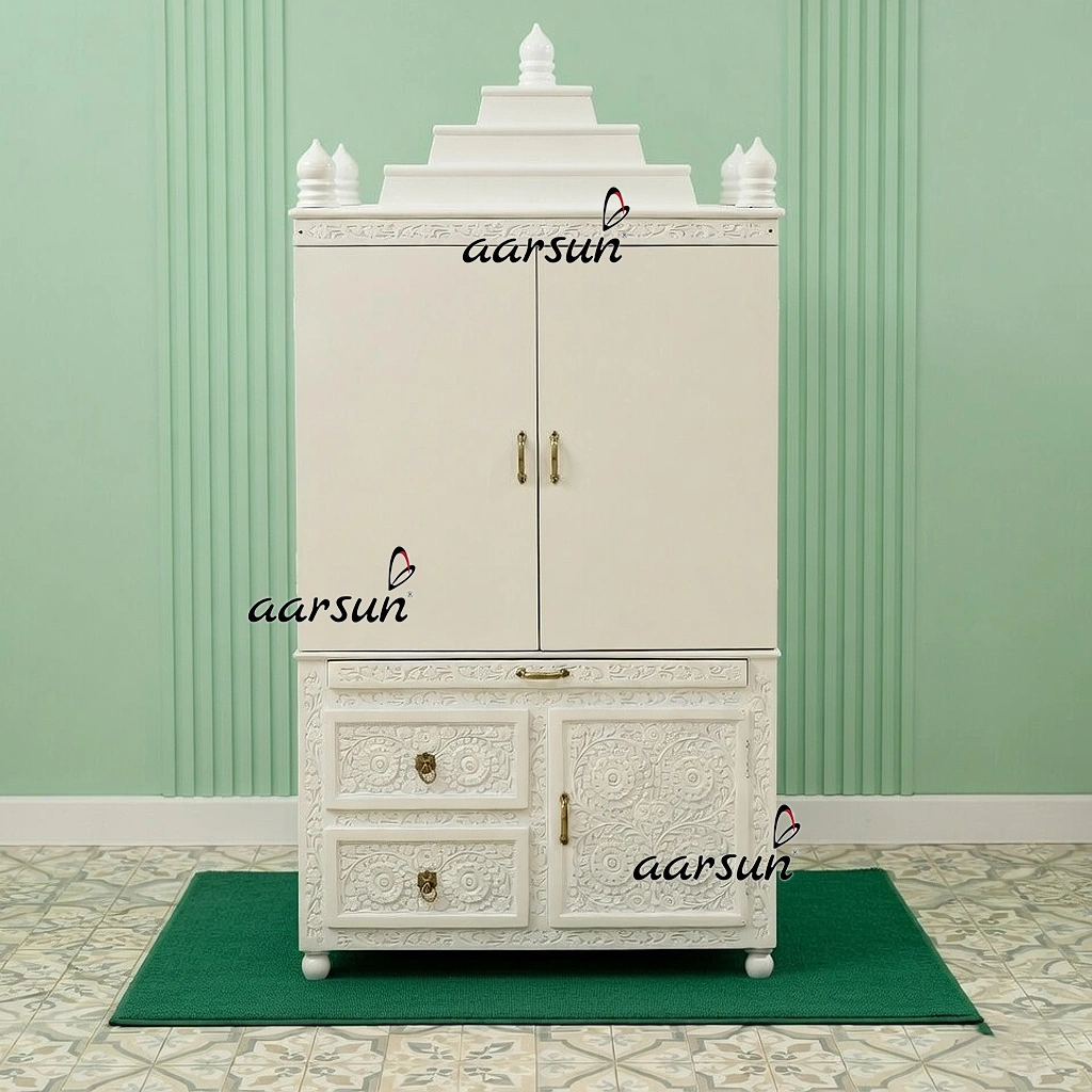 Marble Finish Home Temple Design