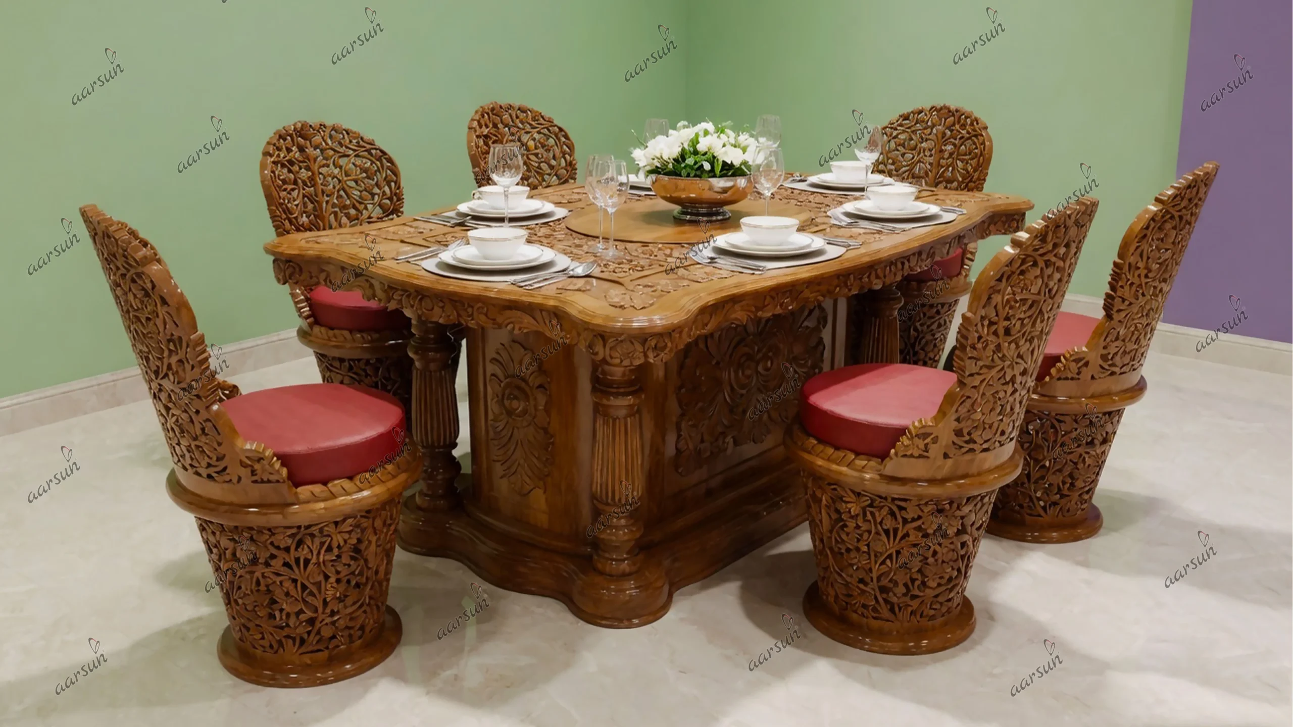 UH-YT-164 -Aarsun Traditional Dining Set