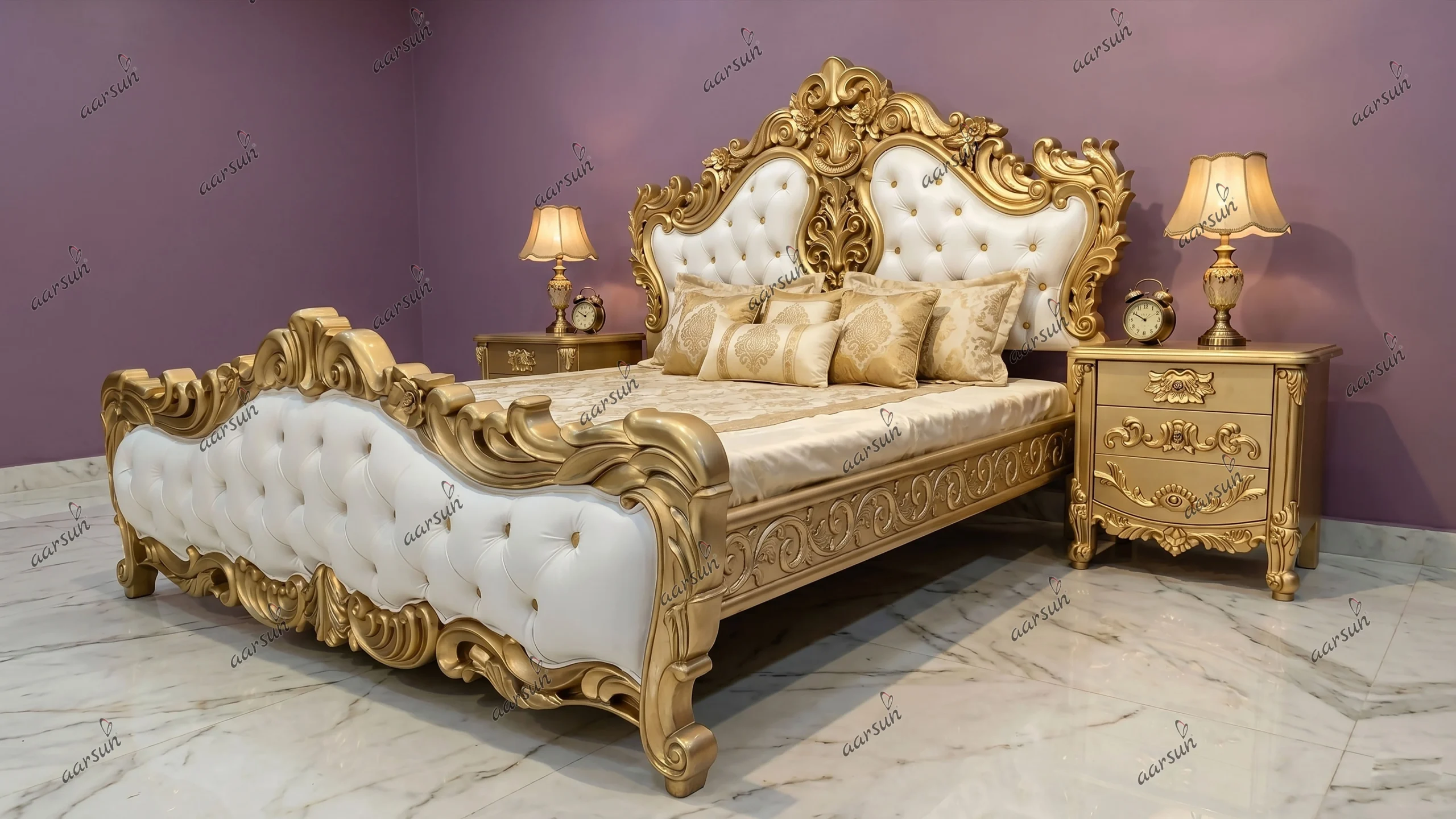 Handcrafted Wooden Beds Without Storage