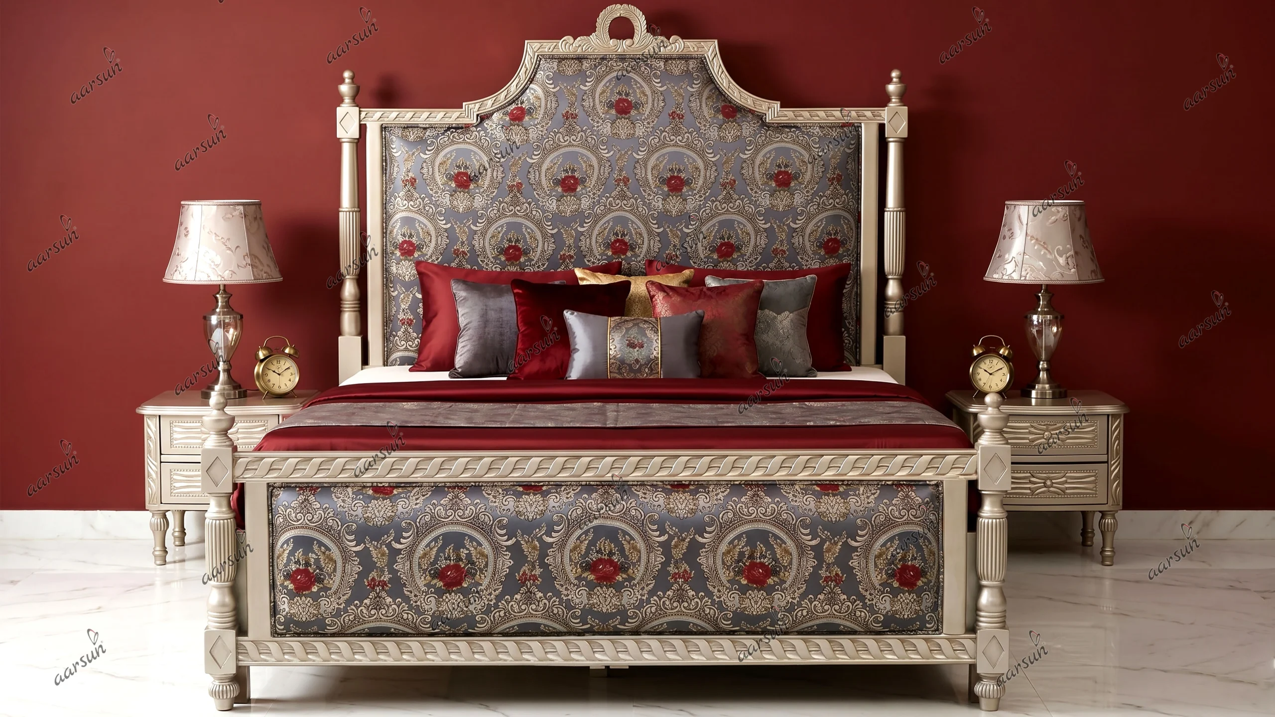 High-End Beds for Luxury Living With Side Table
