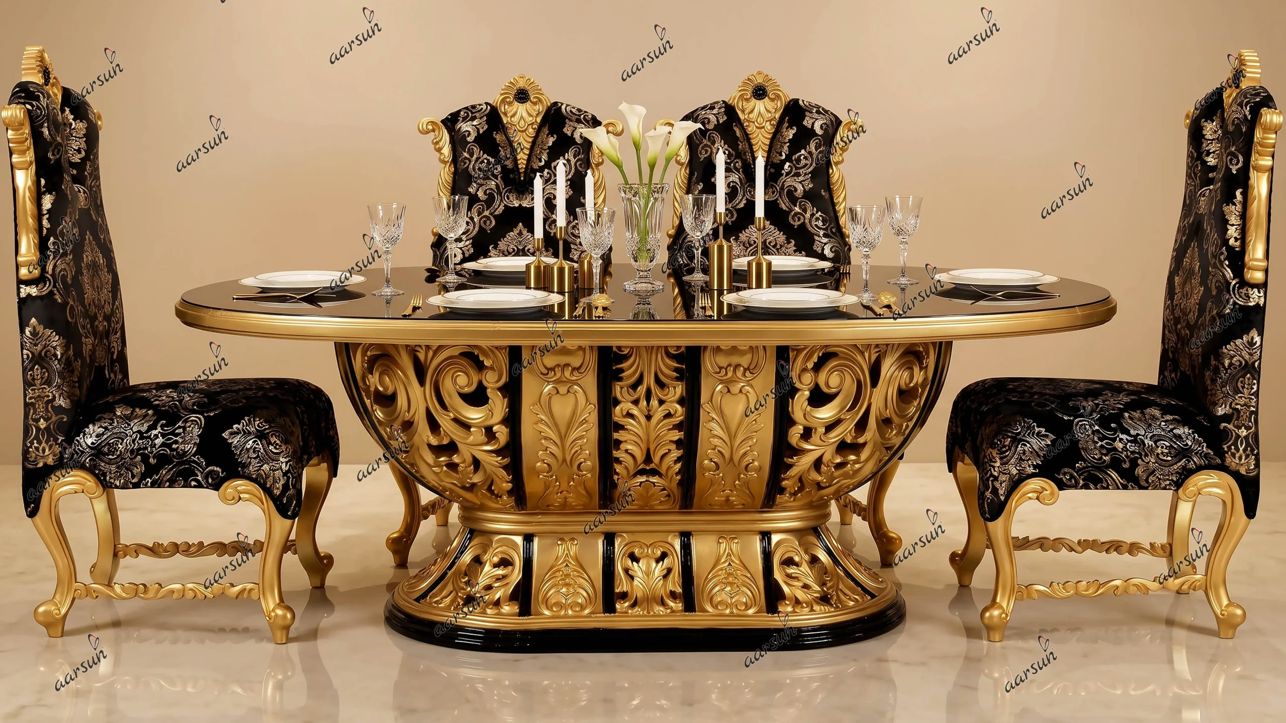 Italian Design Dining Table with Video