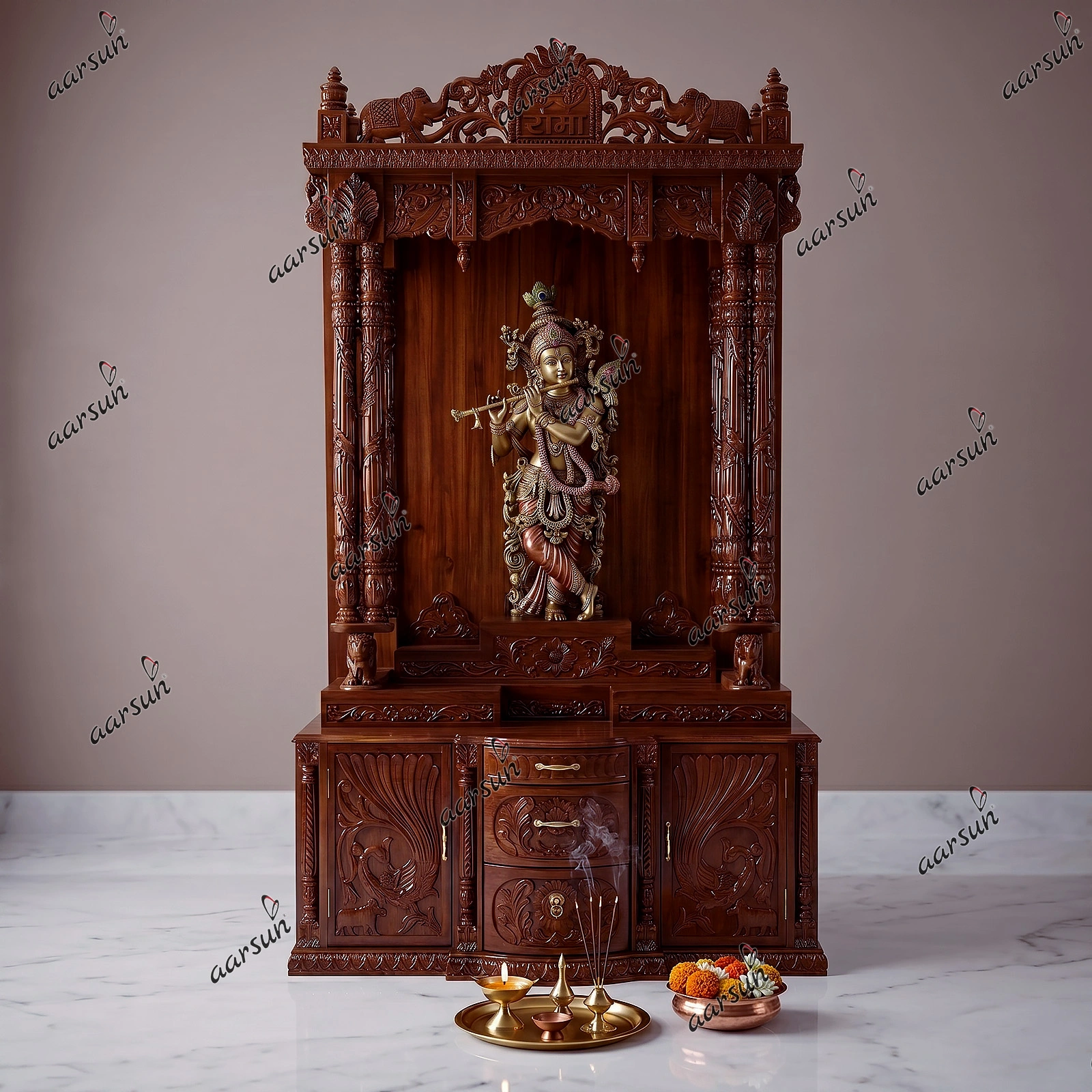 Jai Shree Ram ji Big Wooden Mandir Design