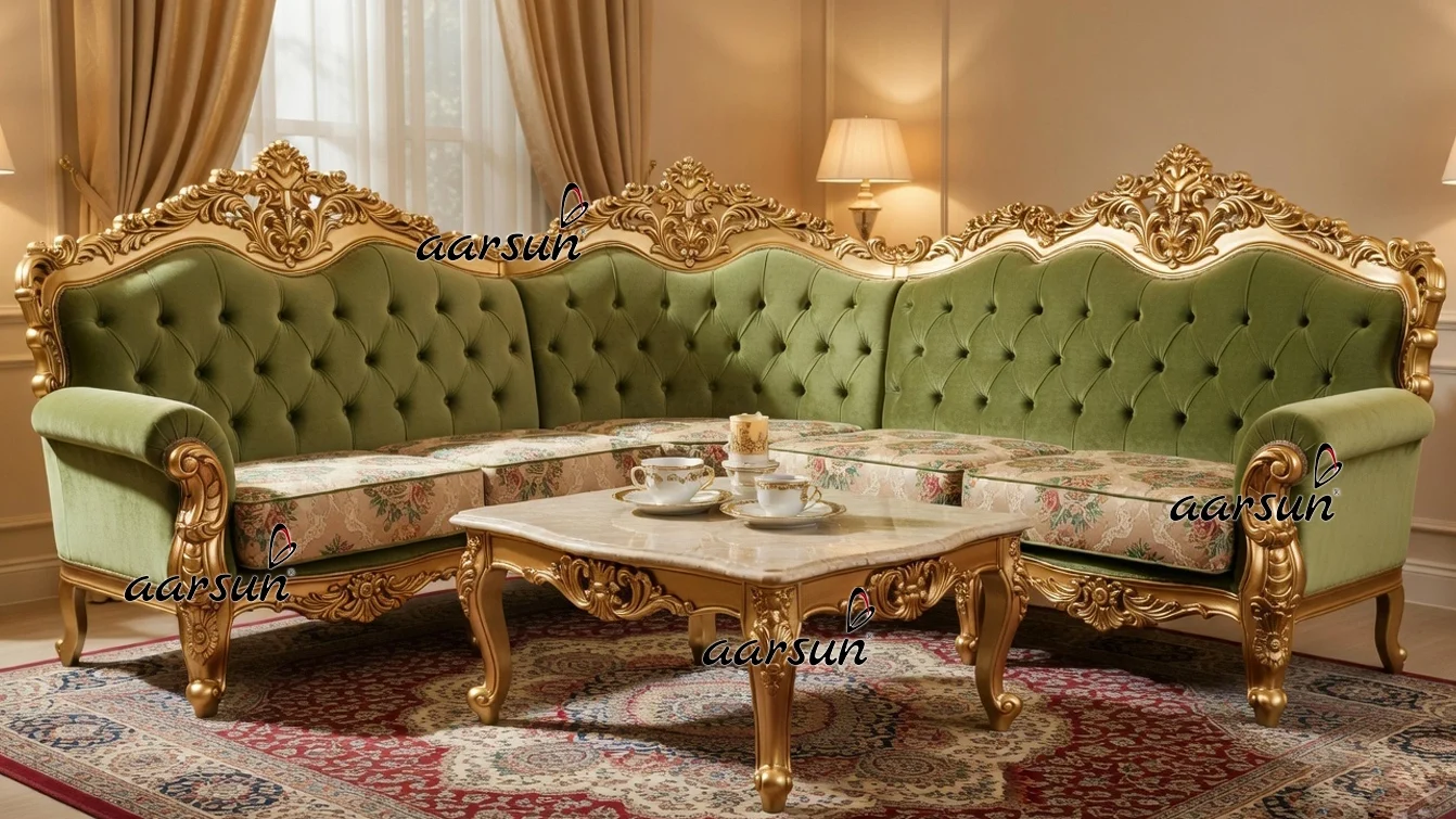 Luxurious Sectional Sofa Corner L Shape Design