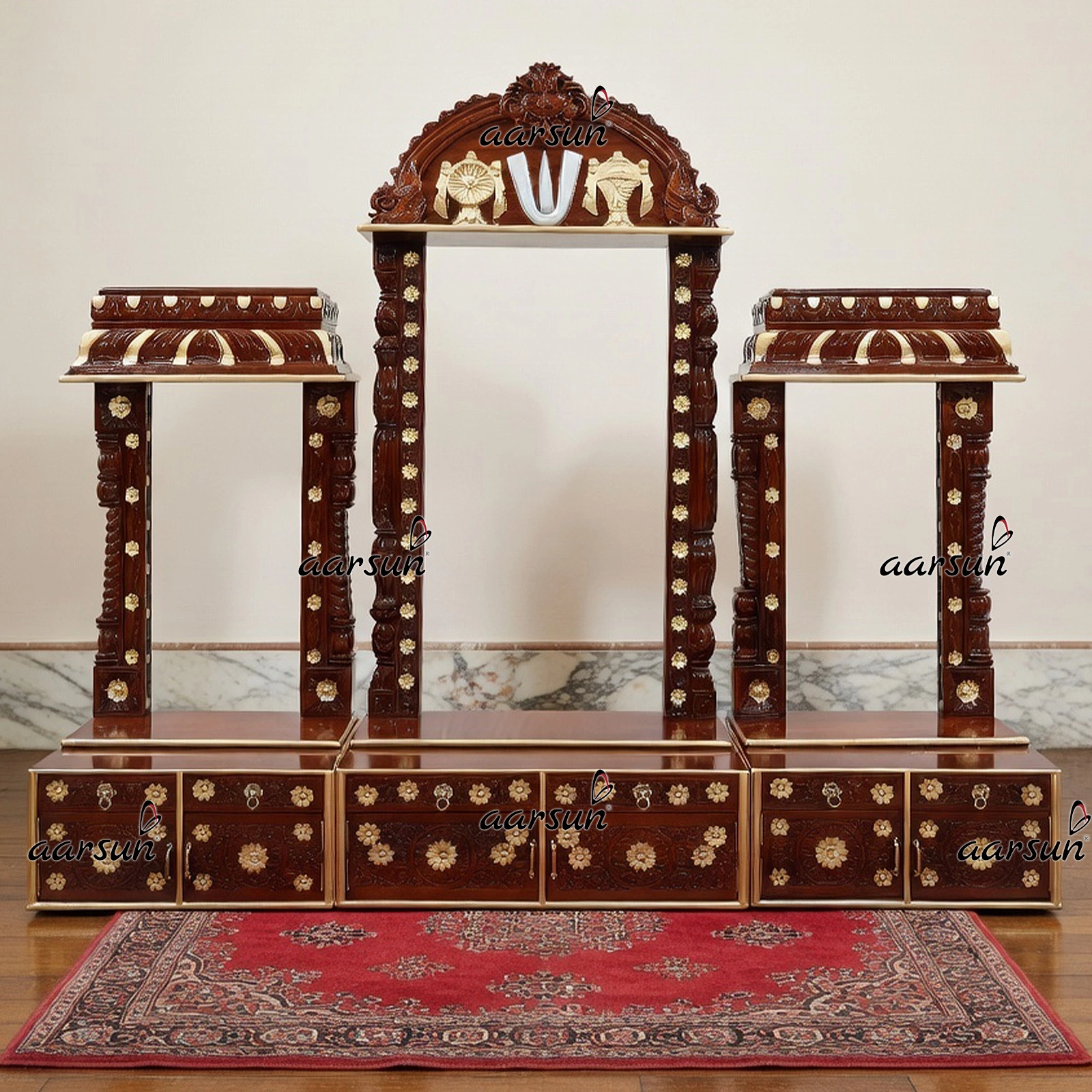 Premium Solid Teak Wood 03 Mandir Designs