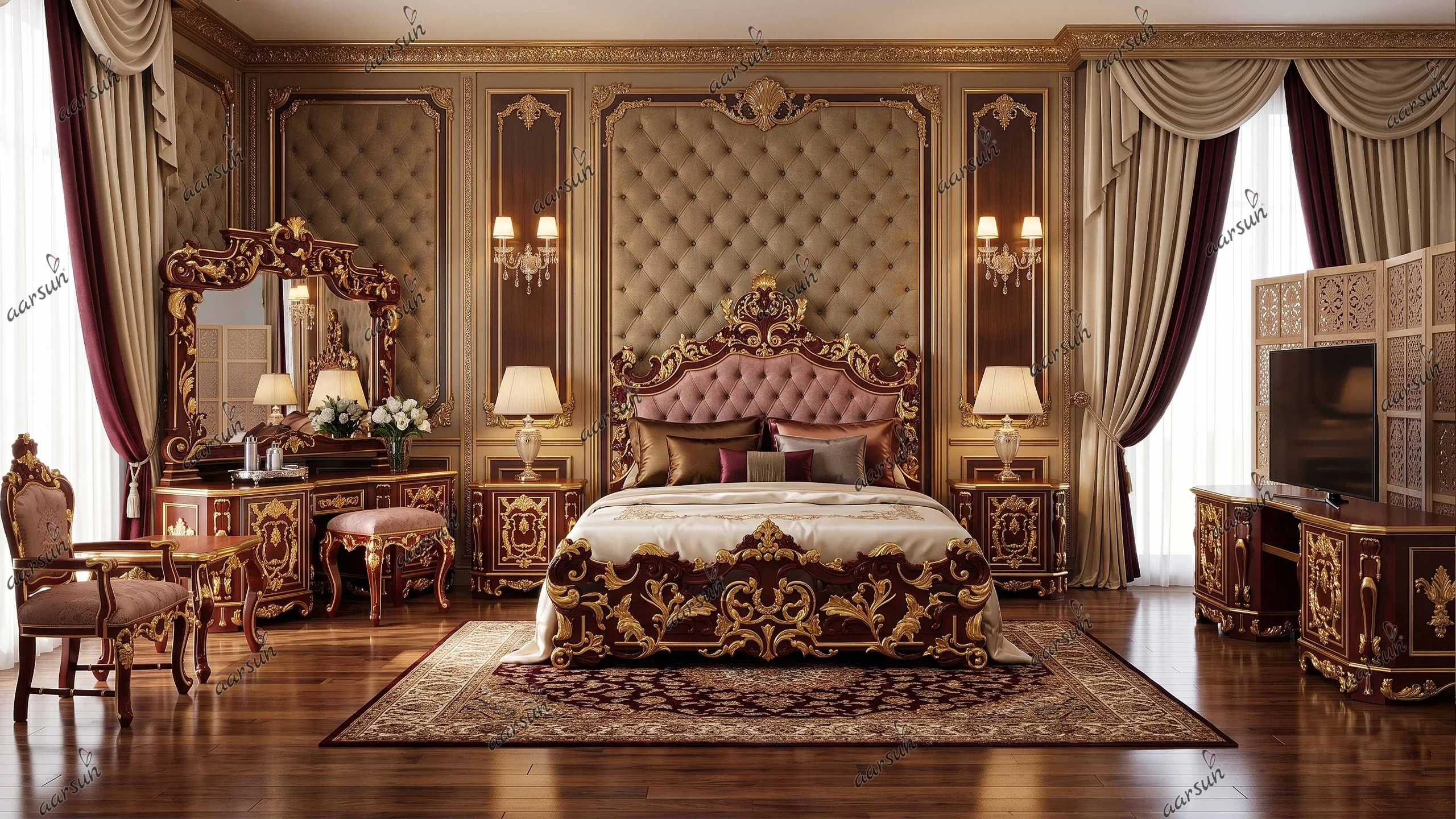 Ultra Luxurious Bedroom Setup for Grand Royal Villa - Aarsun