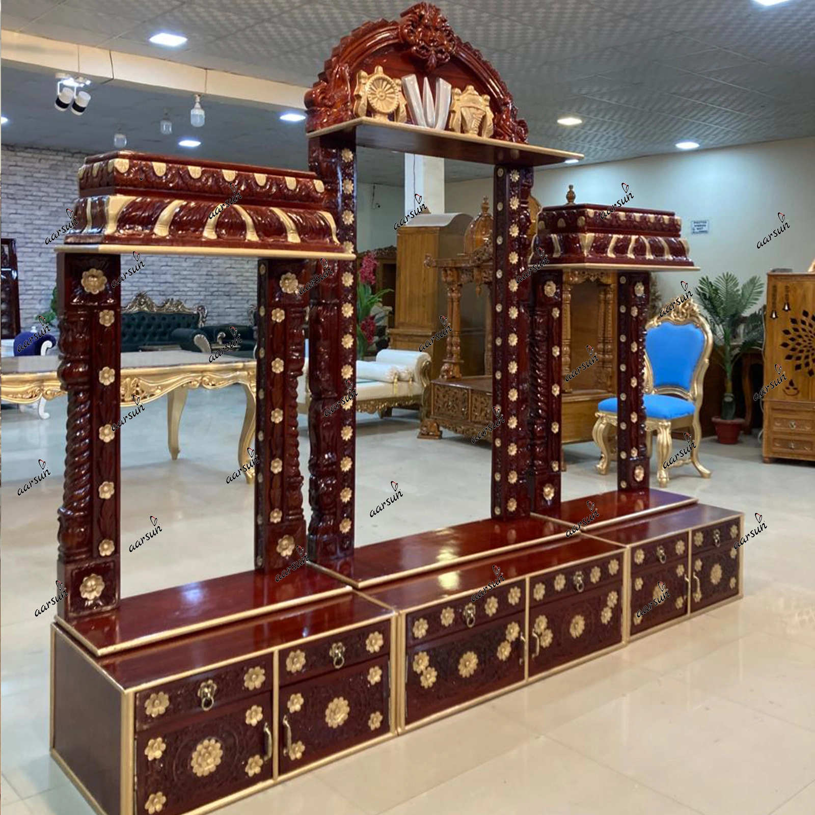 Premium Solid Teak Wood 03 Mandir Designs - Image 4