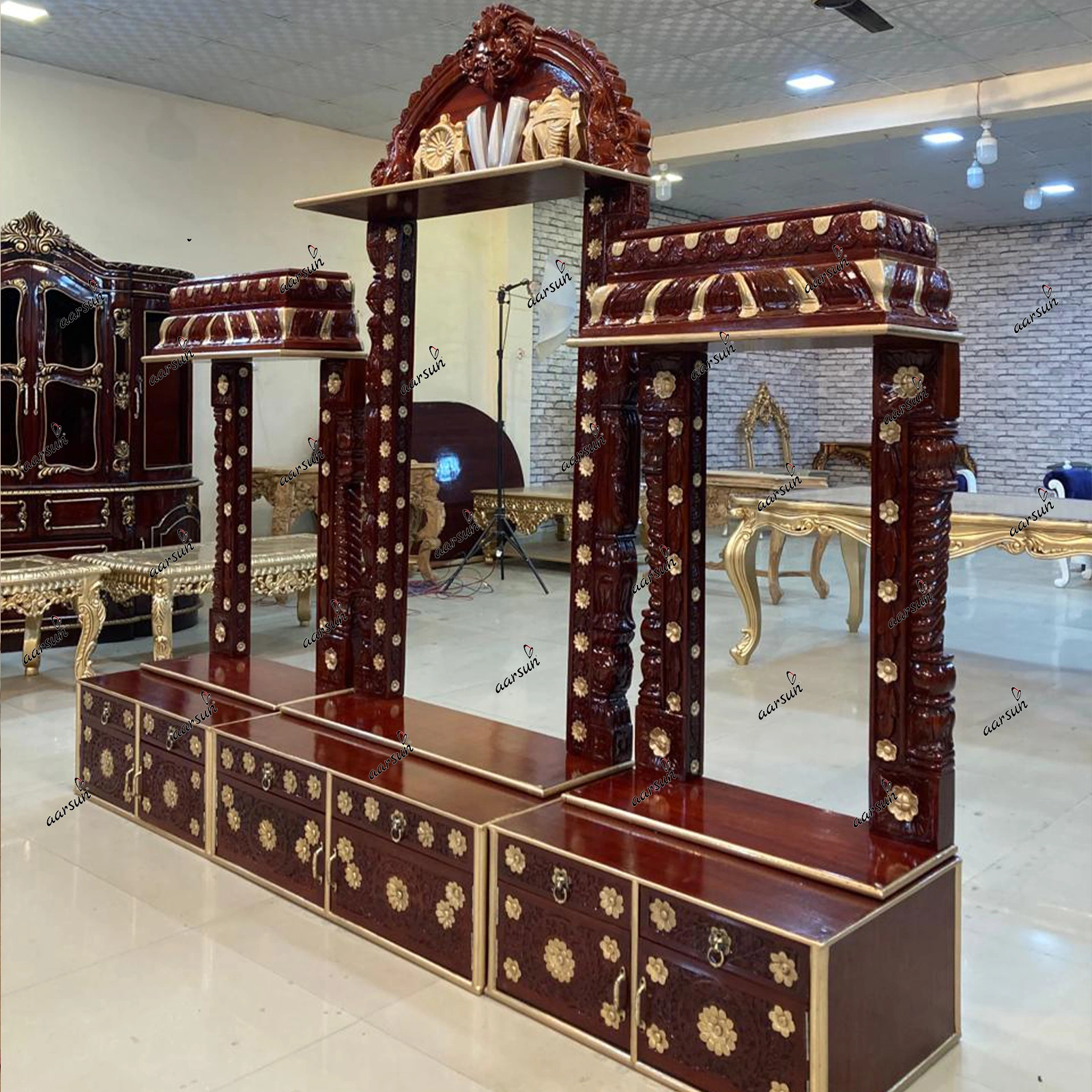 Premium Solid Teak Wood 03 Mandir Designs - Image 5