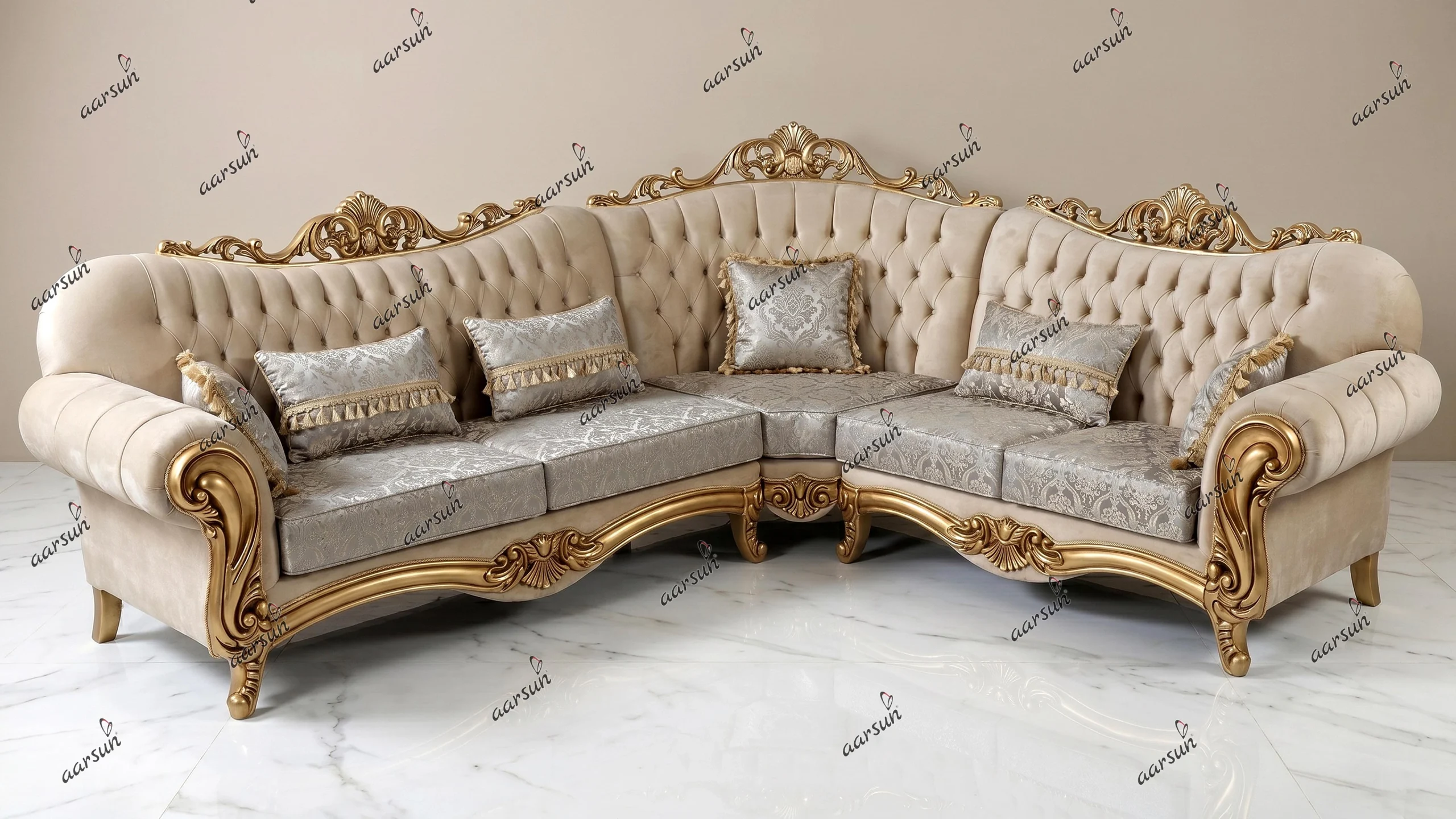 Bespoke Corner Sofa Set with Comfortable Cushioned Seats