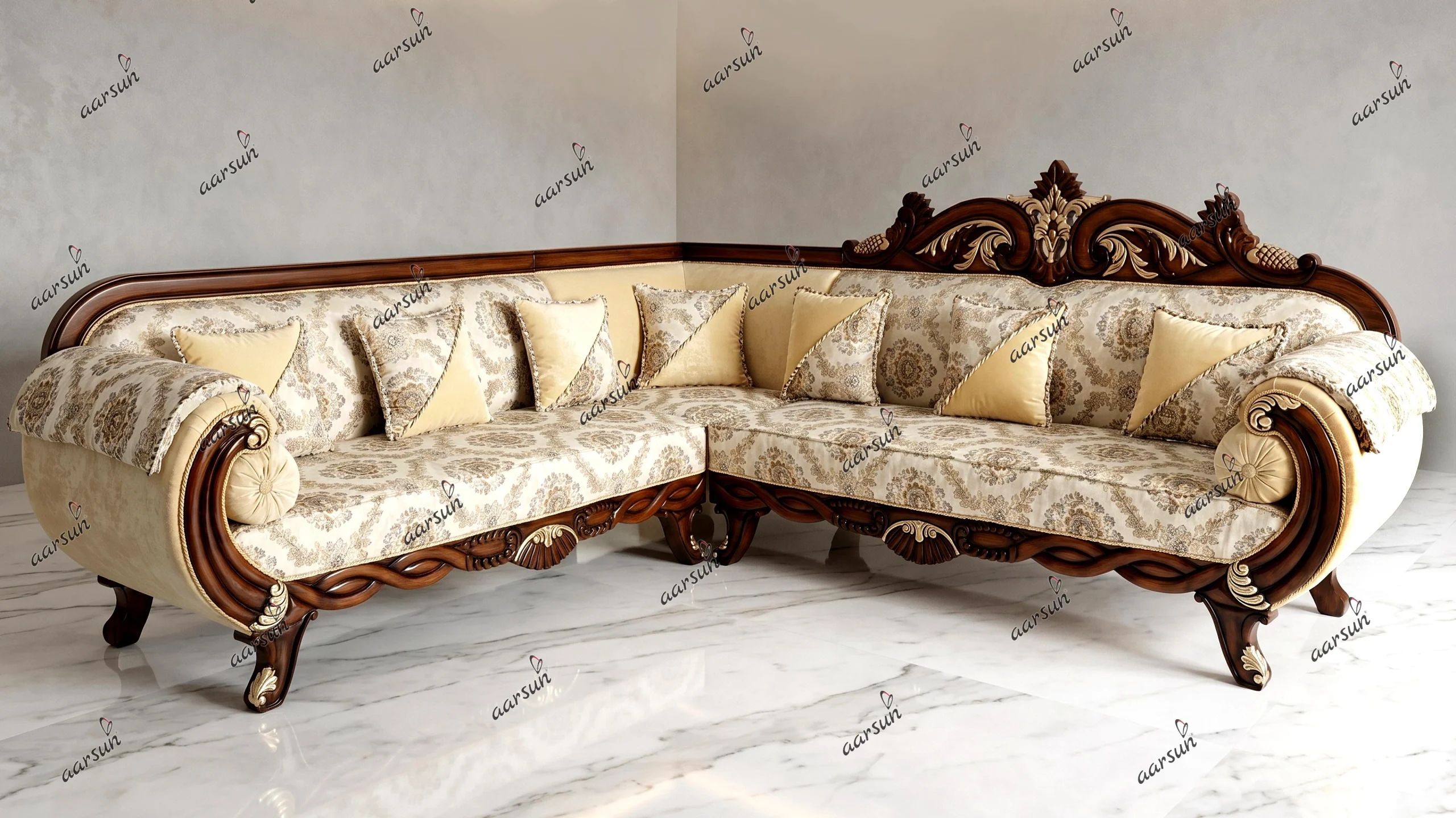Custom Handmade L-Shape Corner Couch for Living Room