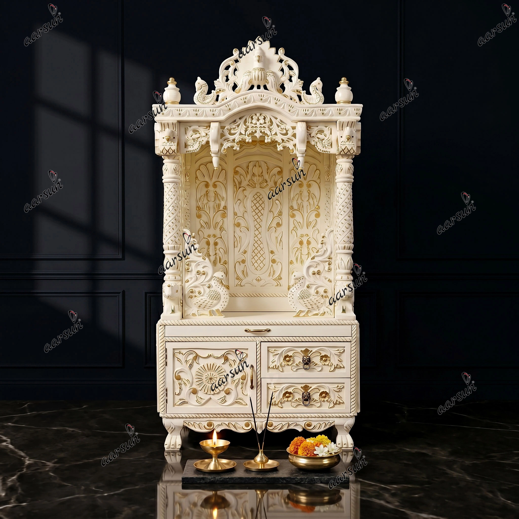 Custom Hindu Temple with Fine Carving