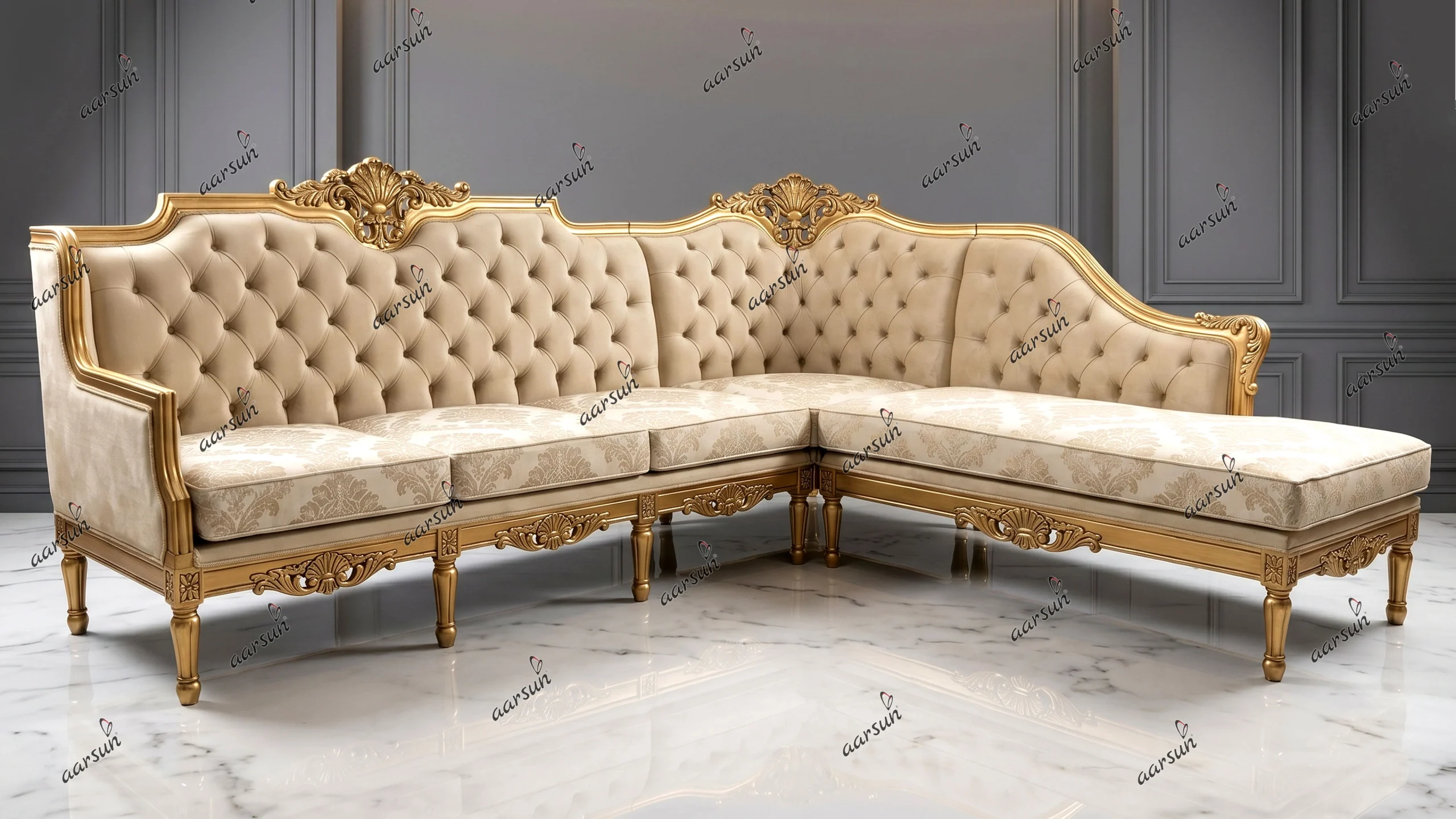 Custom-made corner sofa in a modern style