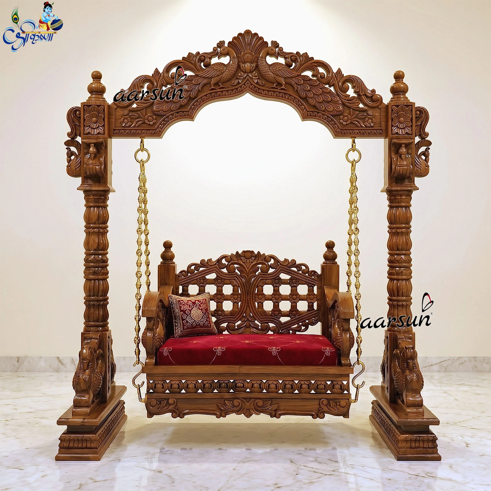 Decorative Krishna ji Palna Design for Home