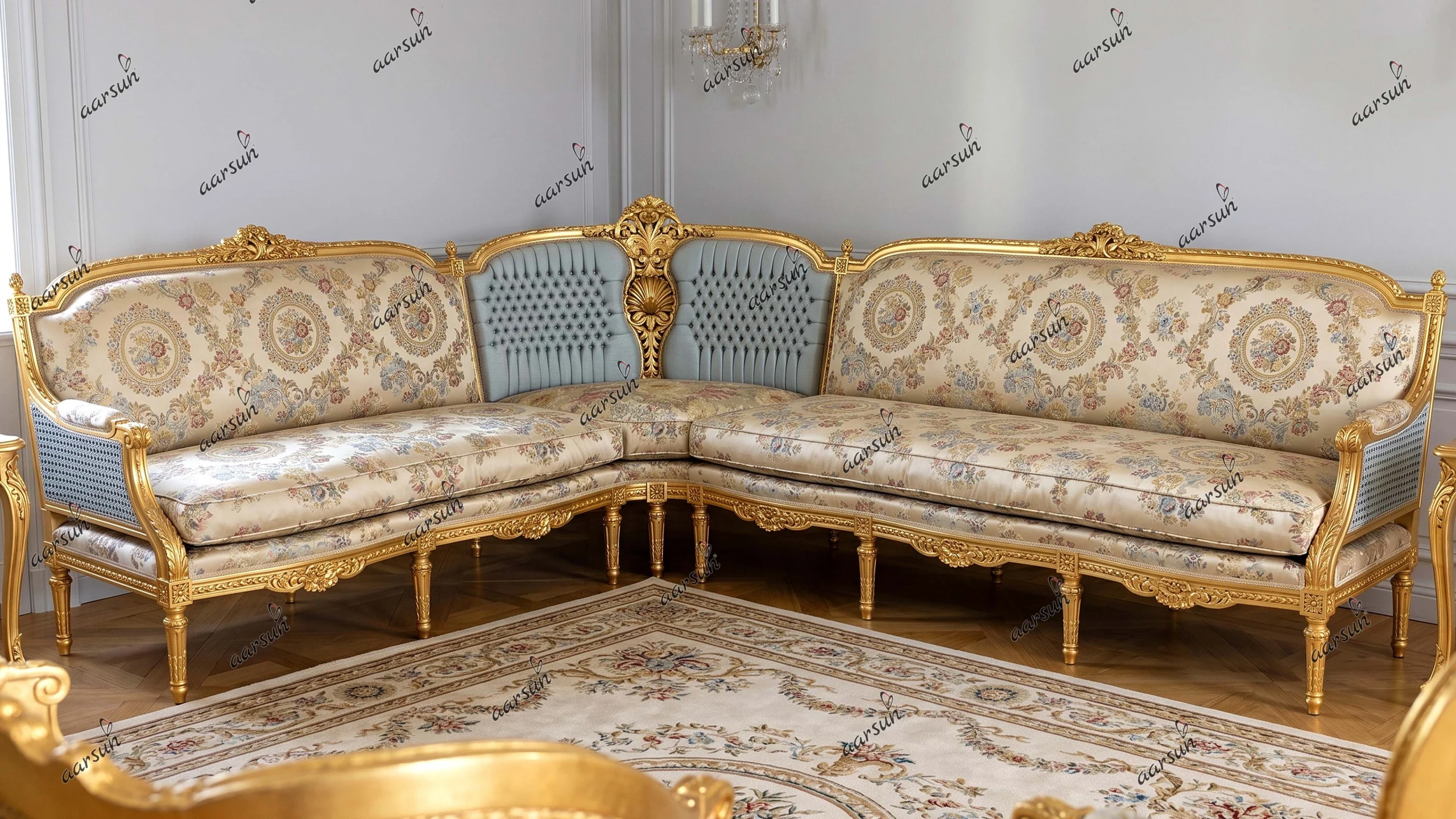 Handcrafted Designer L Shape Sofa with Elegant Design
