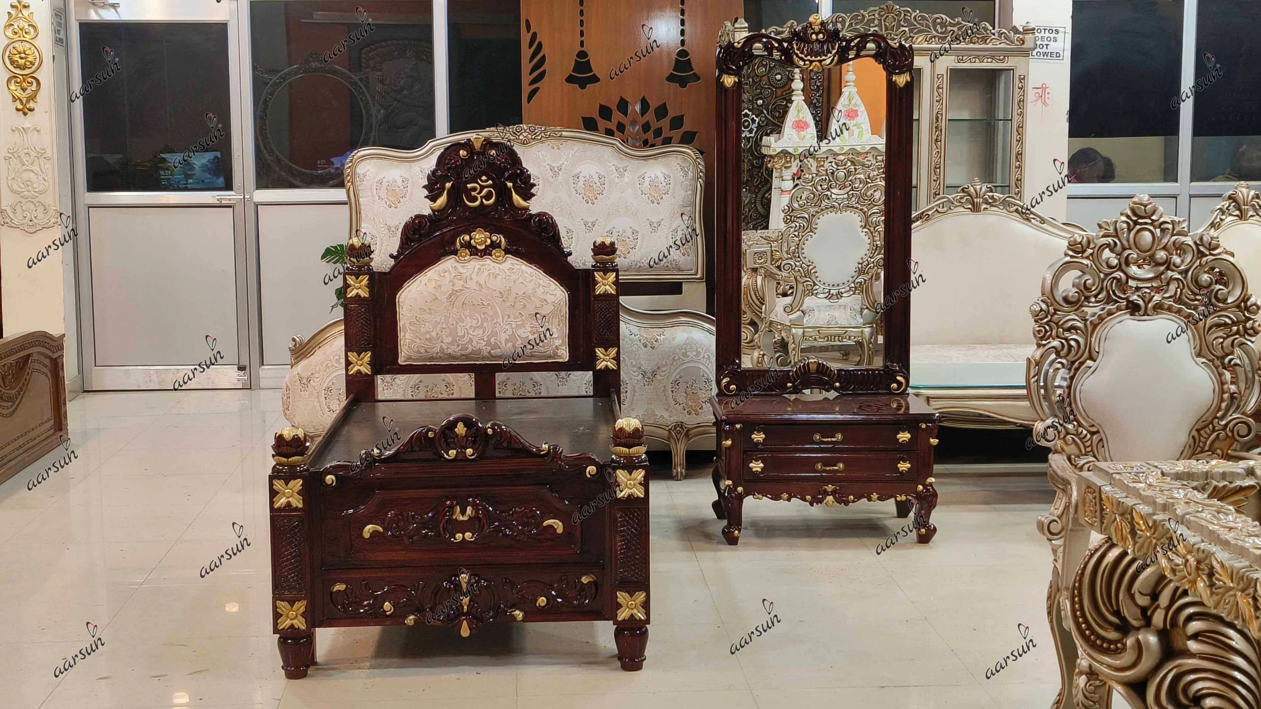 Premium Customized Bed with Matching Dresser Design