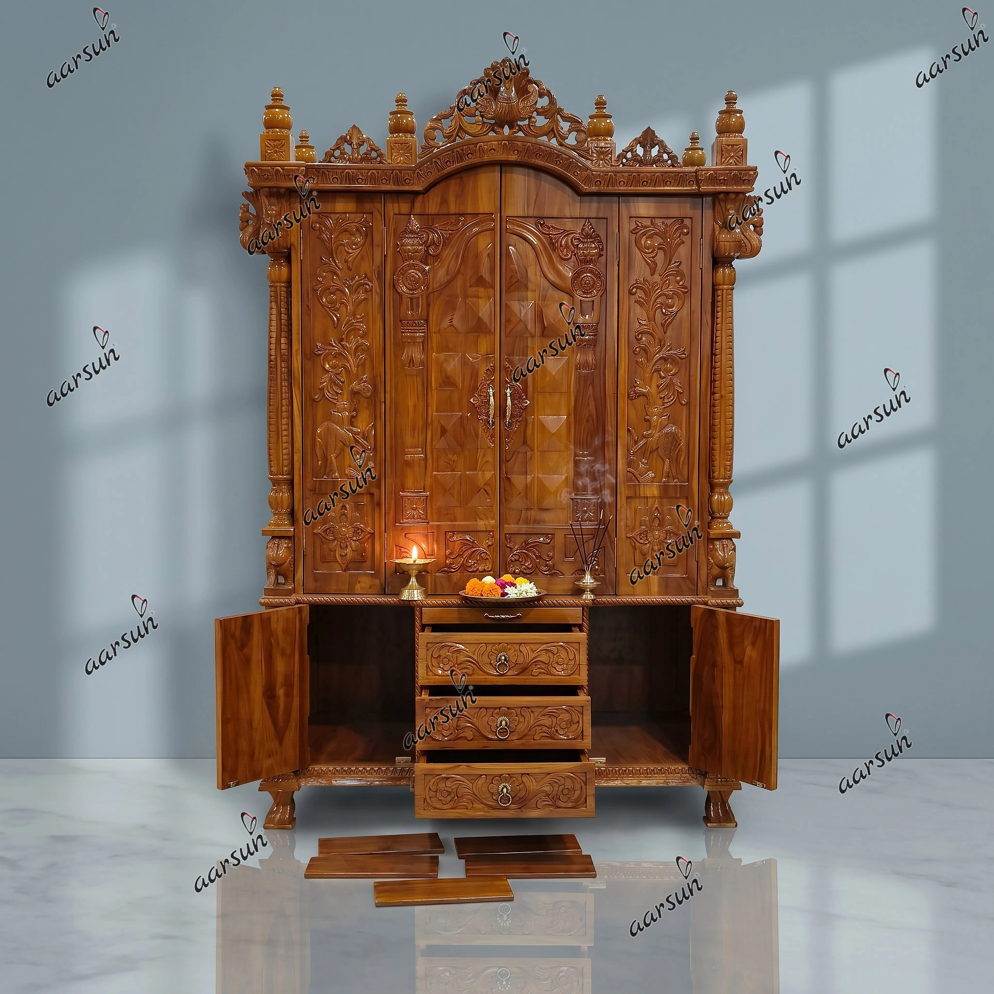 Handmade Wooden Temple for Home
