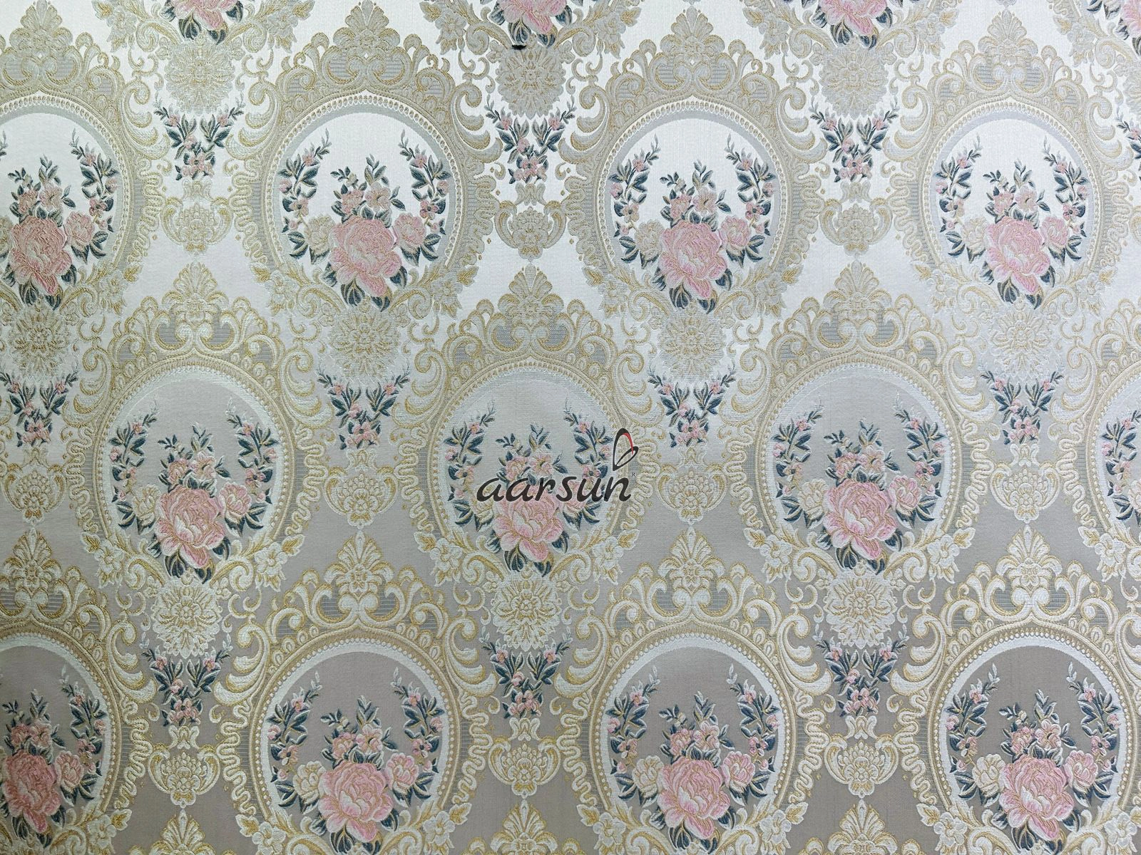 Premium Blush Rose Medallion Sofa Fabric