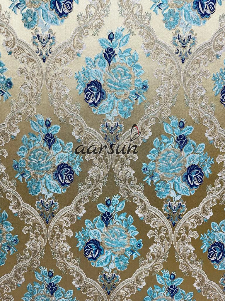 French Palace Sapphire Blossom Sofa Upholstery