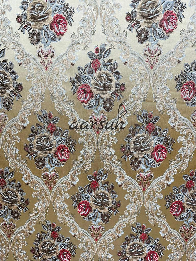 Regal Crimson Rose Sofa Upholstery Fabric