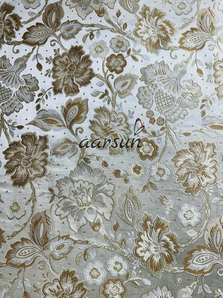 Majestic Regal Beige Blossom Sofa Fabric