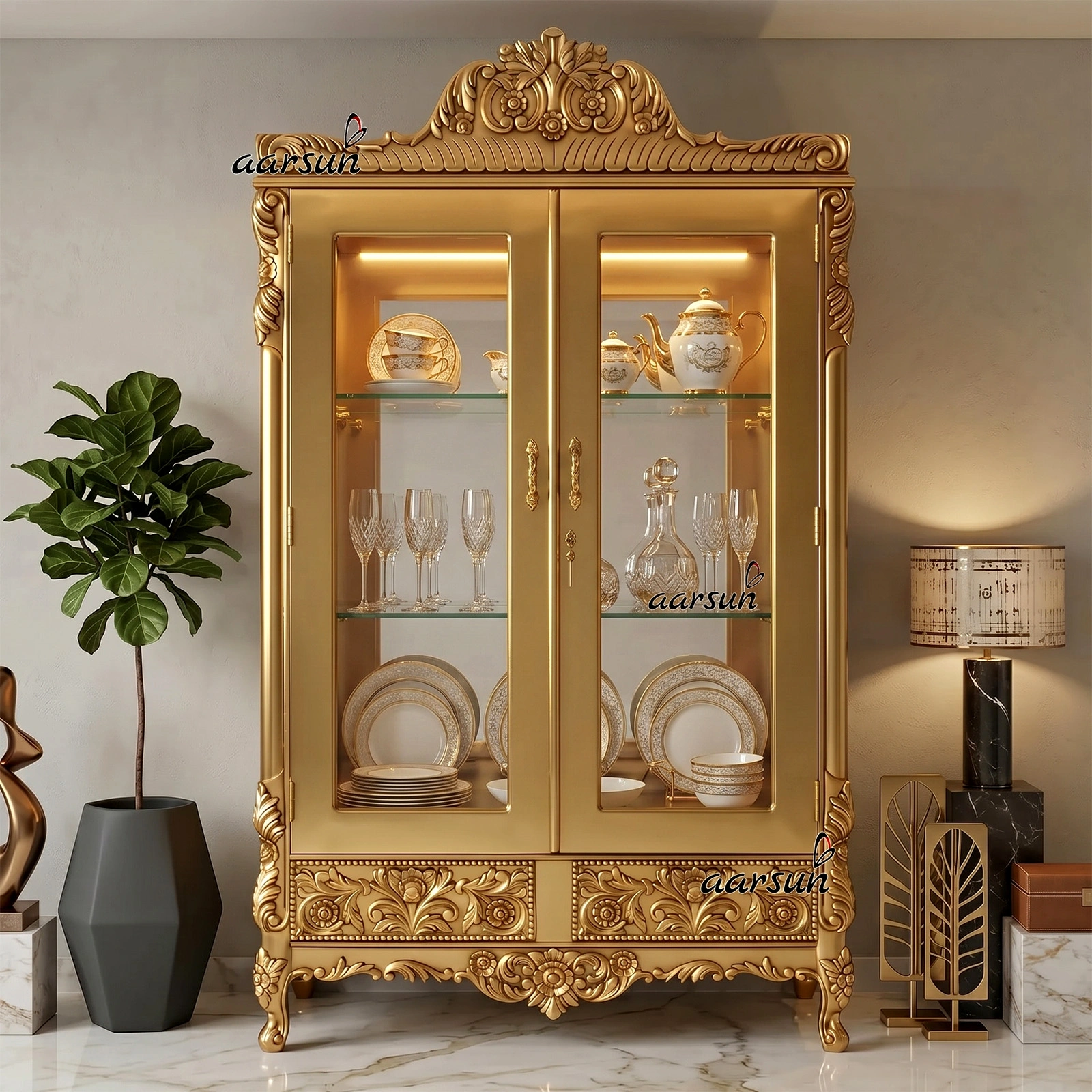 Customized Crockery Unit for Stylish Interiors