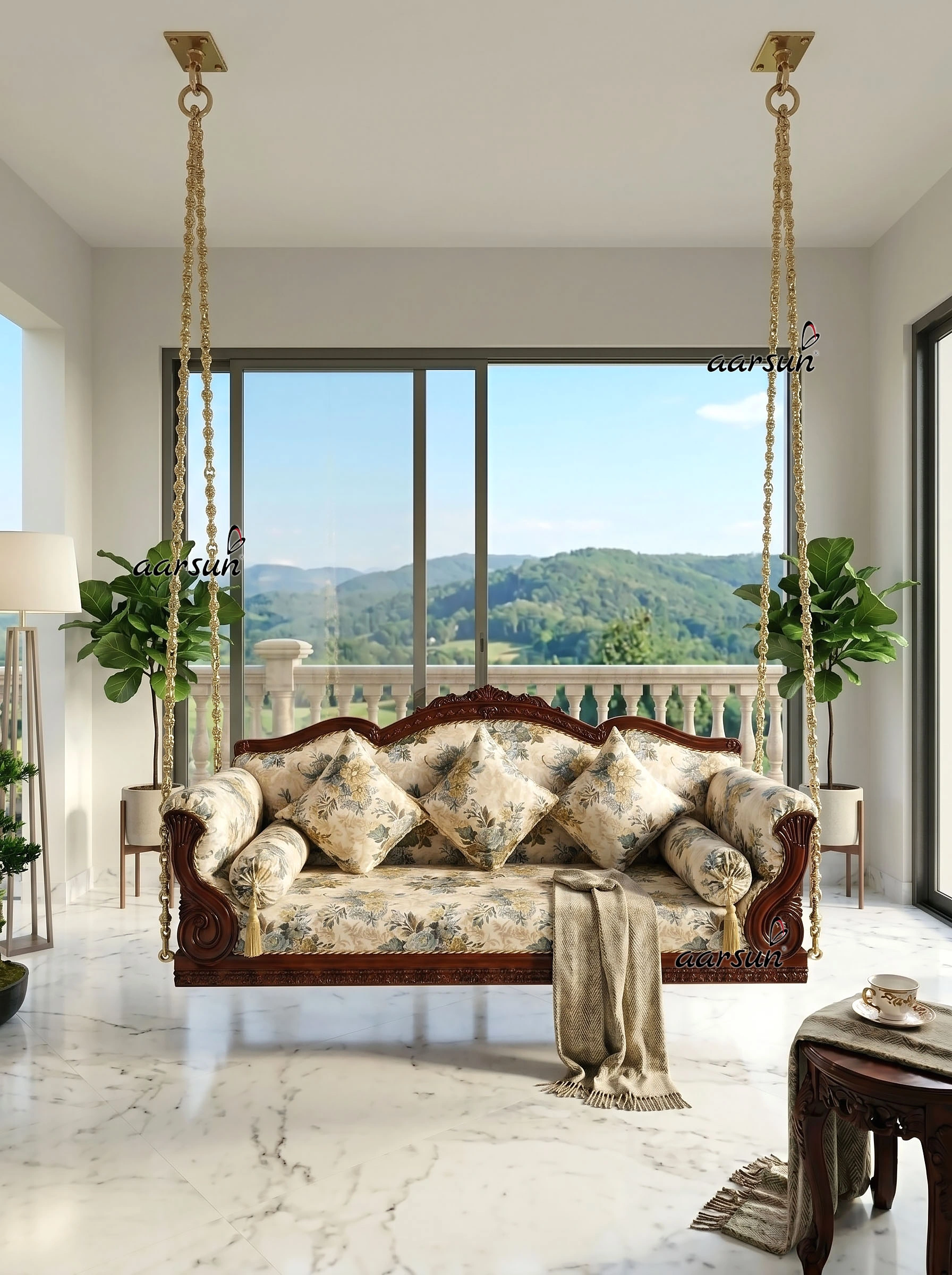 Designer Ceiling-Hanging Swing for Outdoor Living