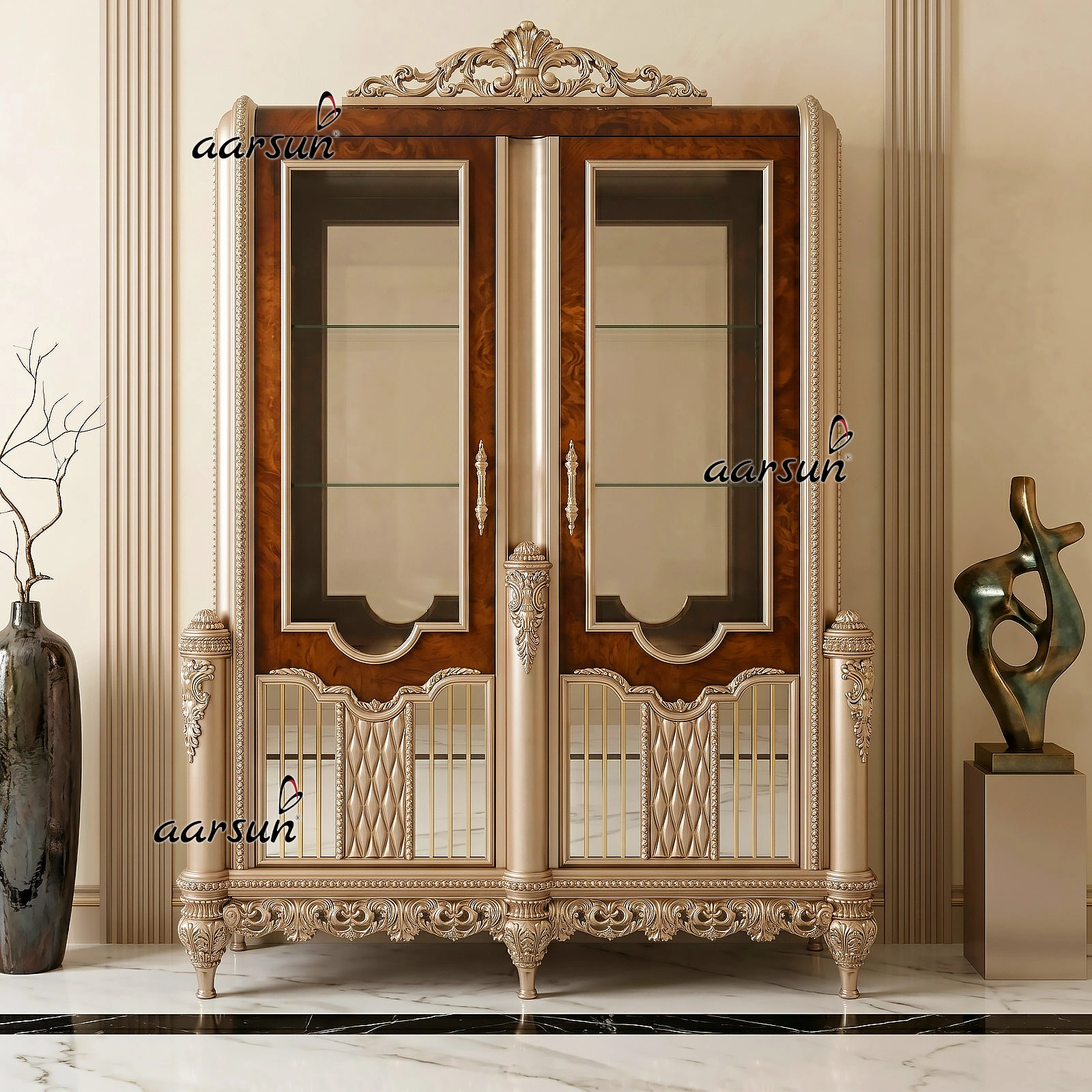 Glass Display Unit for Elegant Interiors