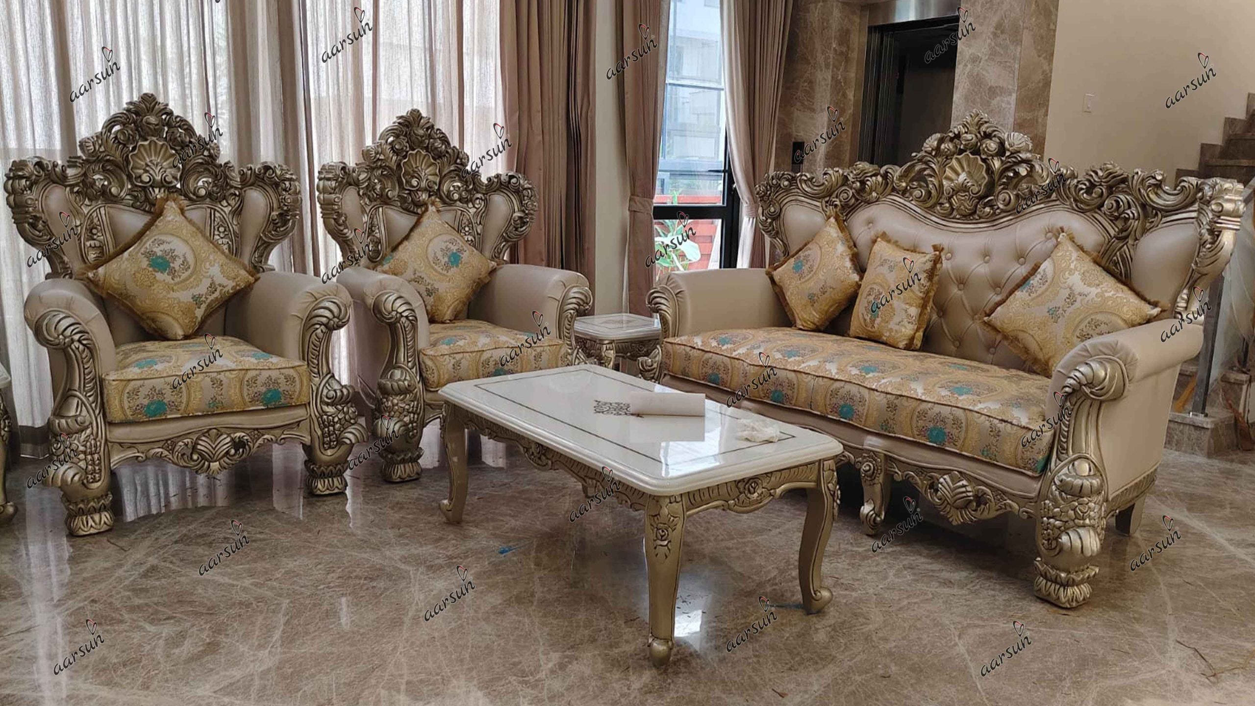 Grand Luxury Sofa Set with Premium Cushioning