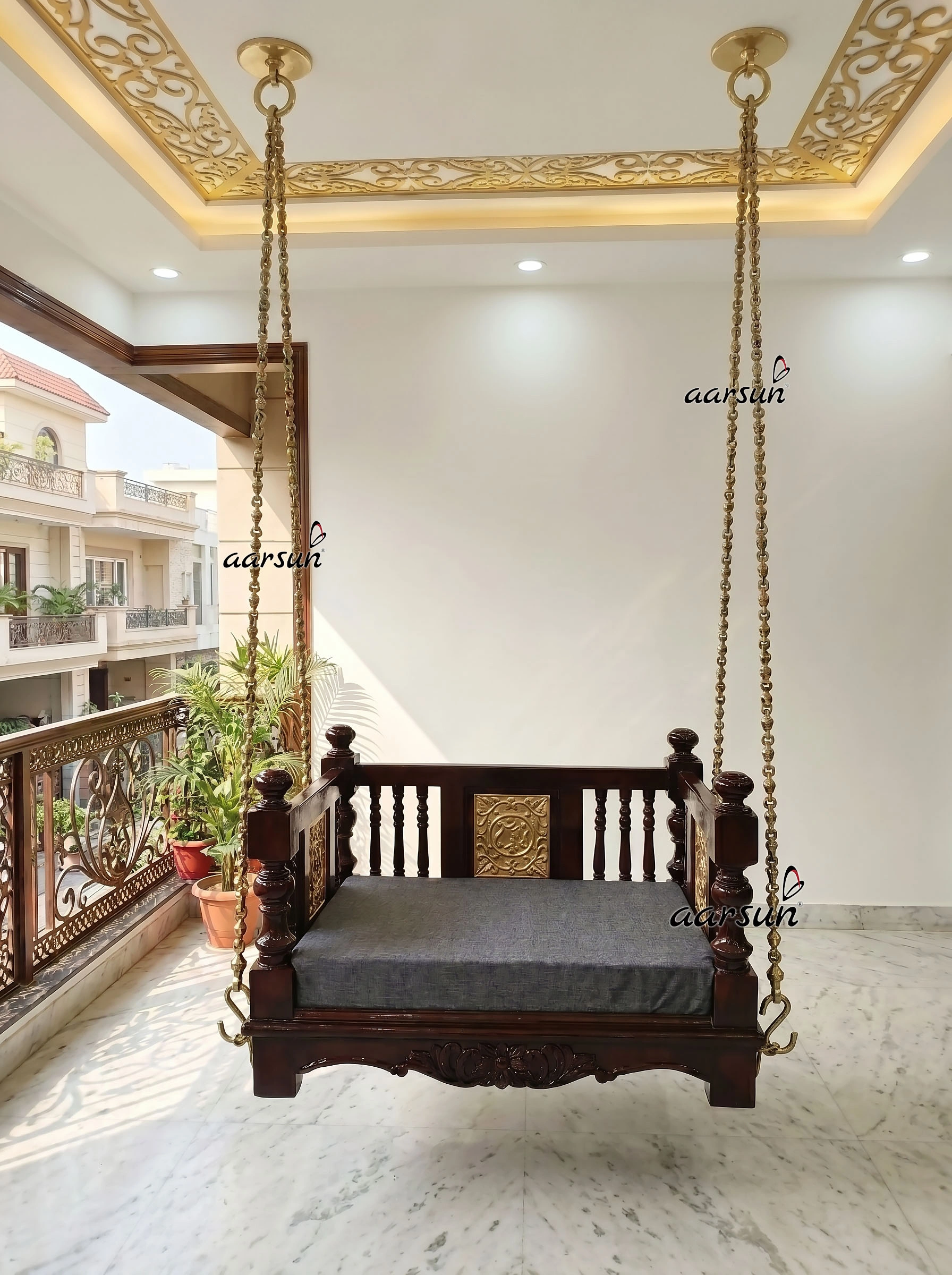 Luxury Ceiling Swing 1 Seater Seat for Home, Balcony & Patio
