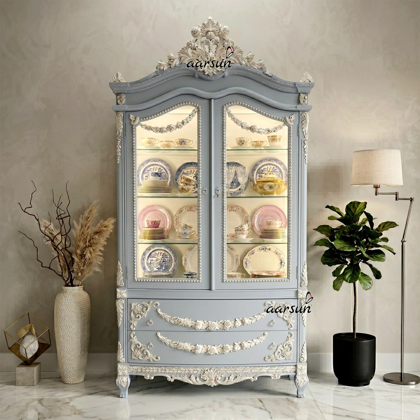 Premium Kitchen Crockery Cabinet Design