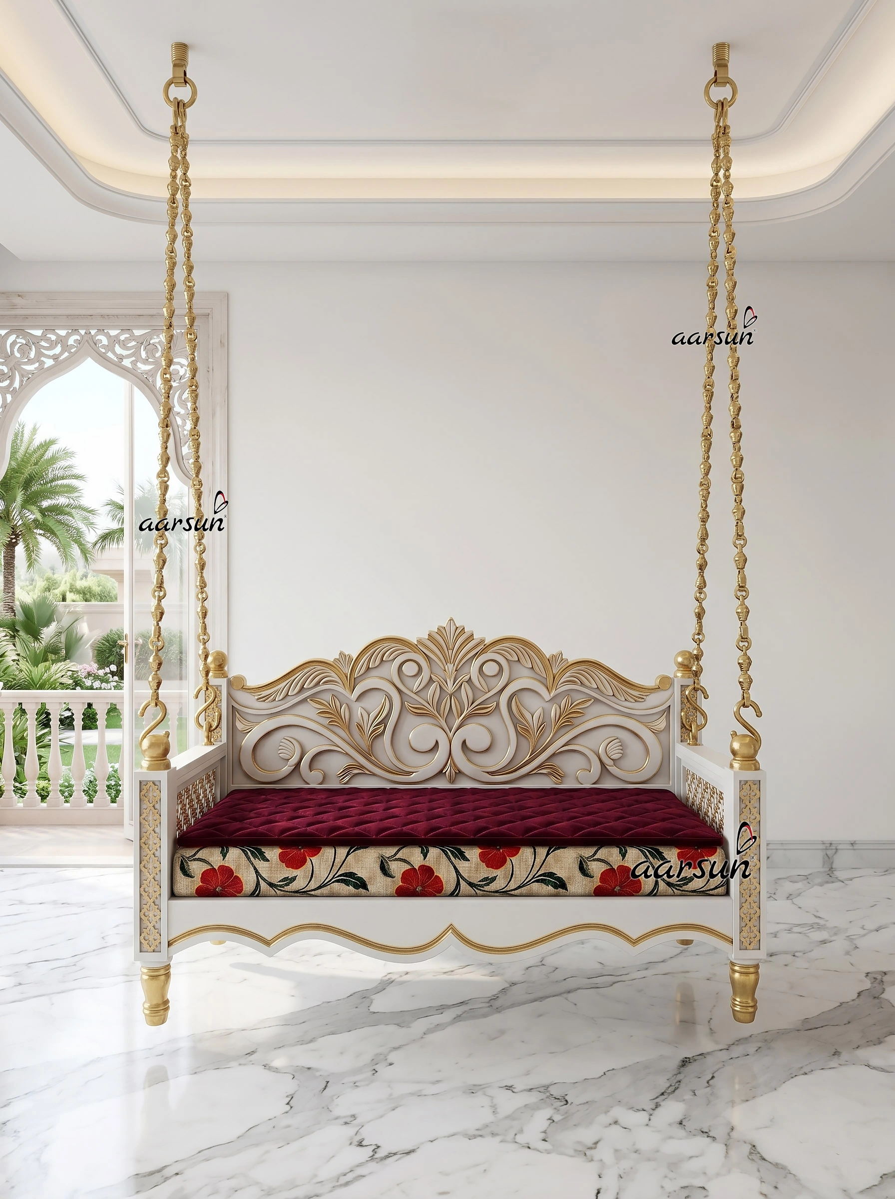Premium Wooden Jhula Swing for Balcony & Garden