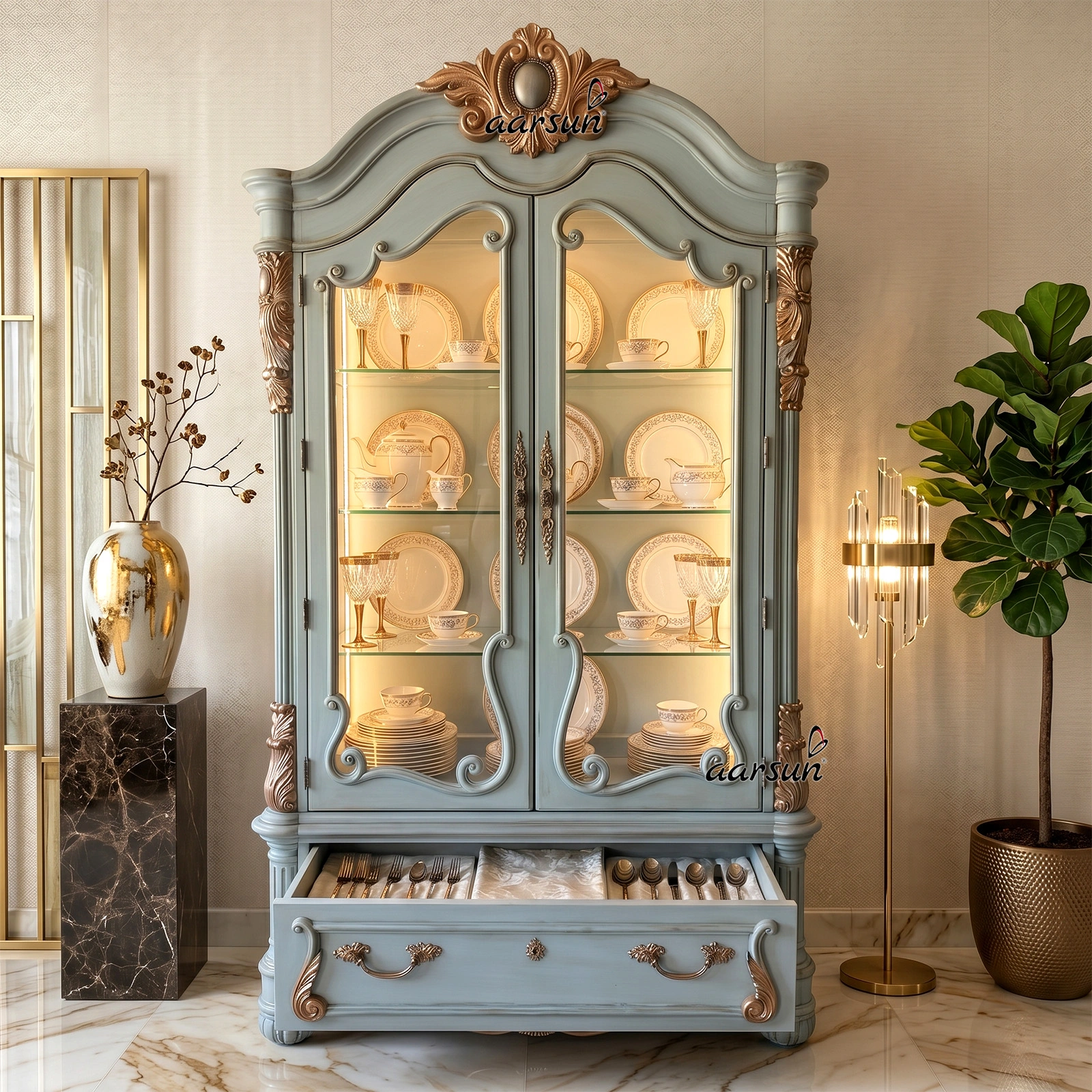 Stylish Crockery Display and Storage Unit