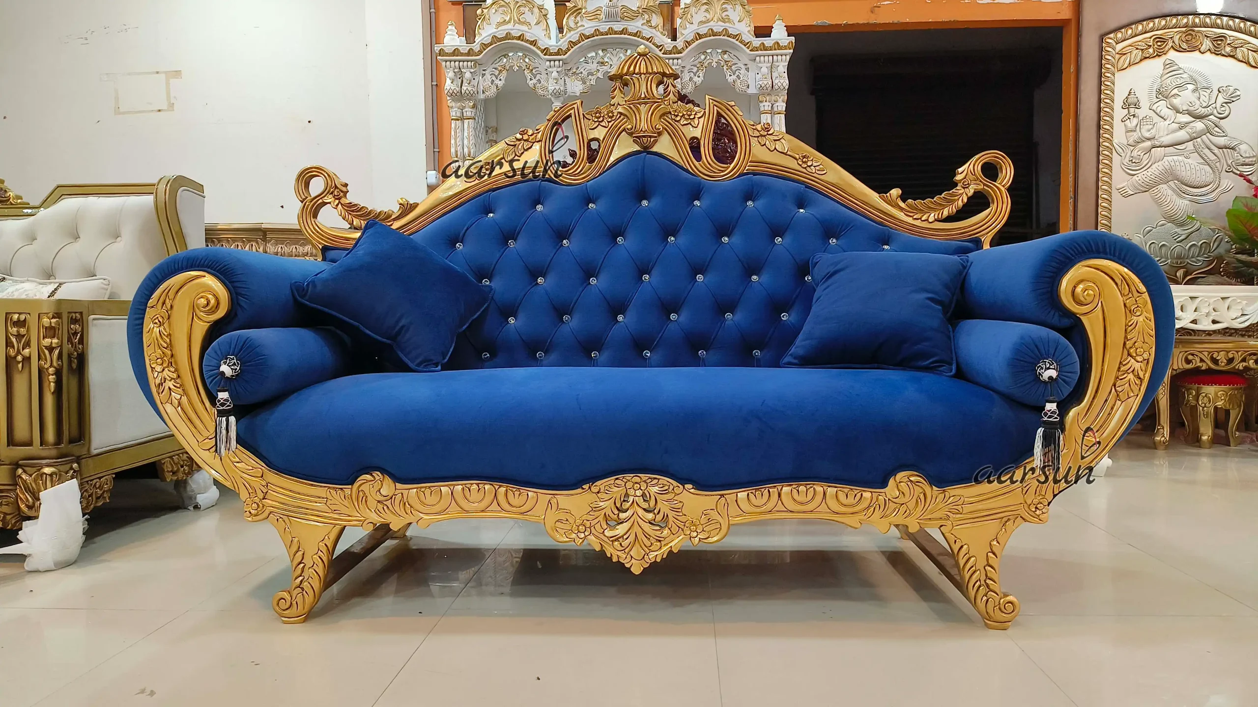 Designer Luxury Diwan Sofa - Image 5