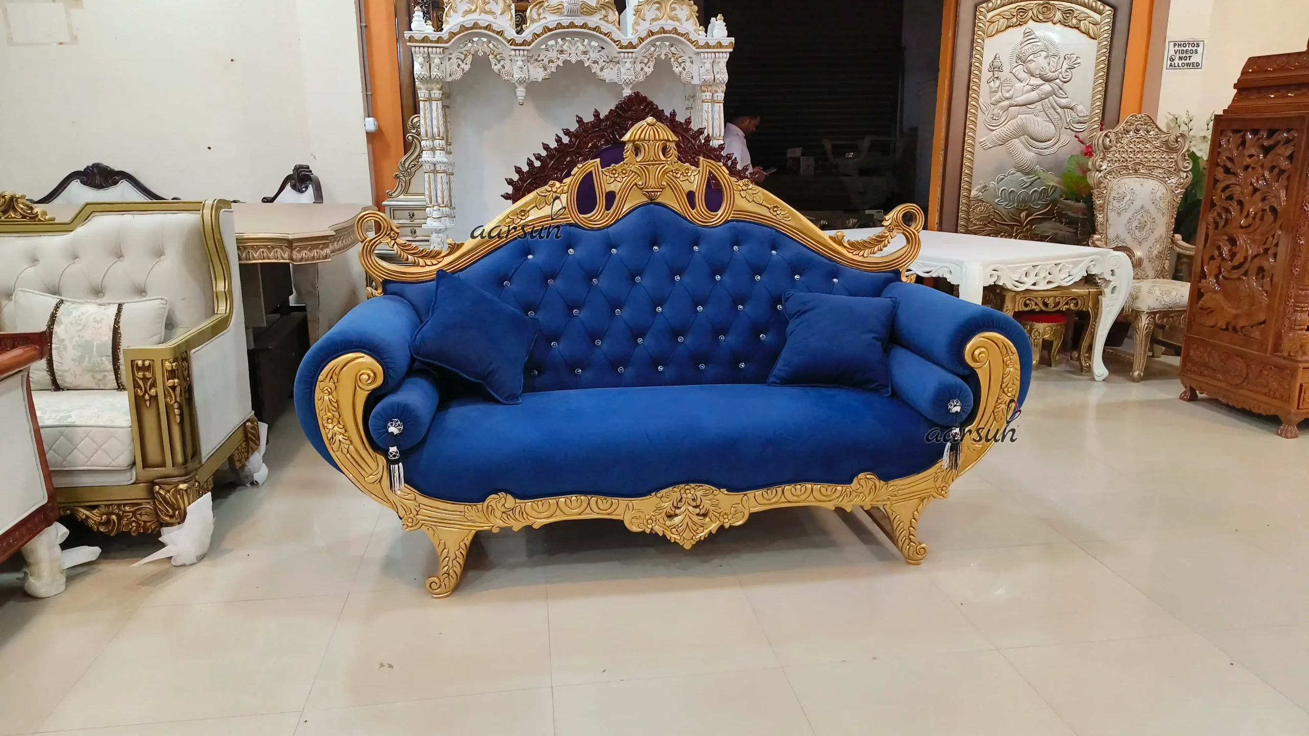 Designer Luxury Diwan Sofa - Image 6