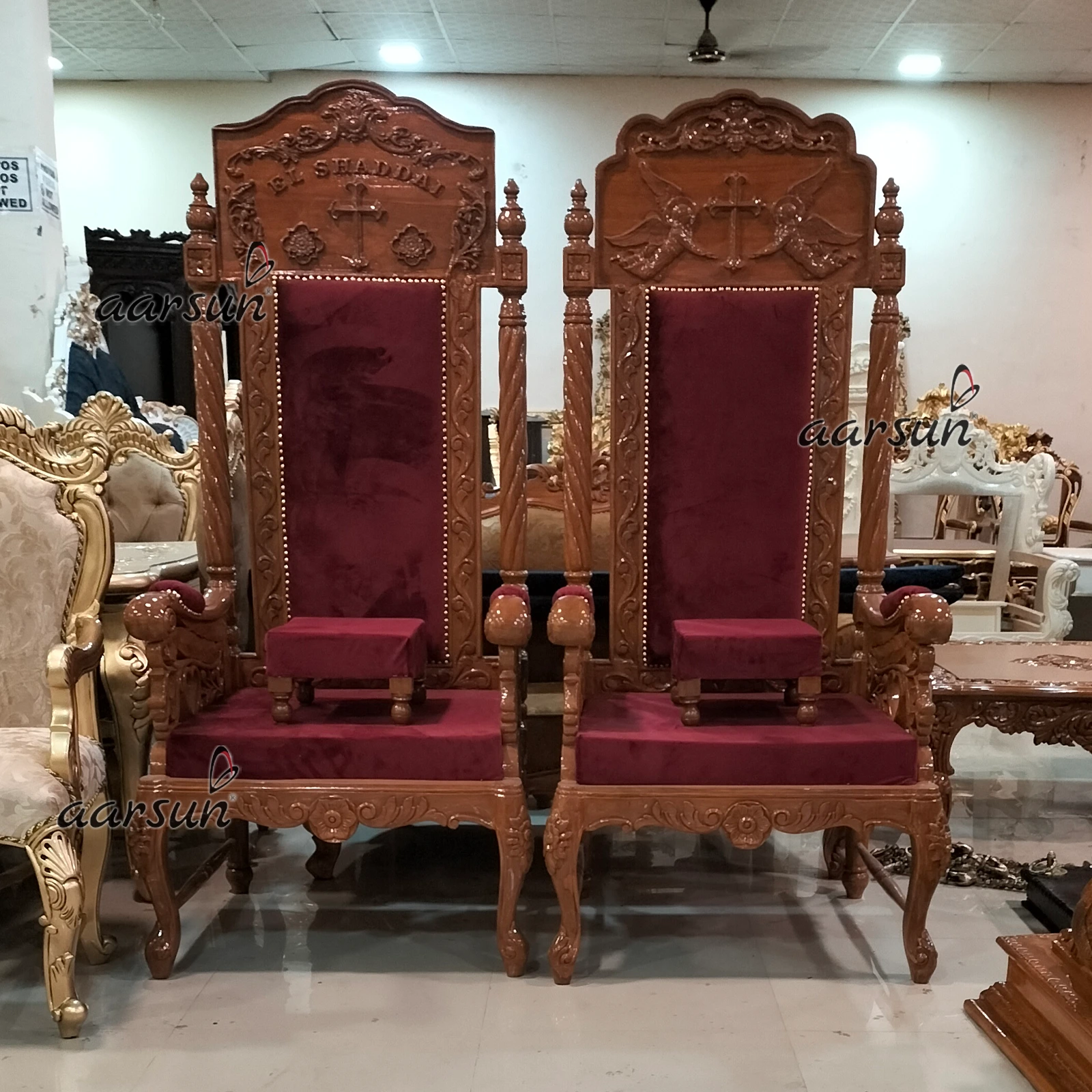 Hand-carved Priest Chair Design