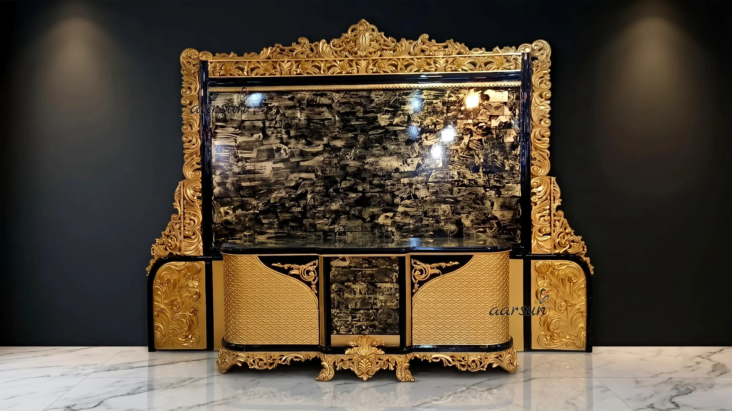 Handcrafted Teak Royal TV Console
