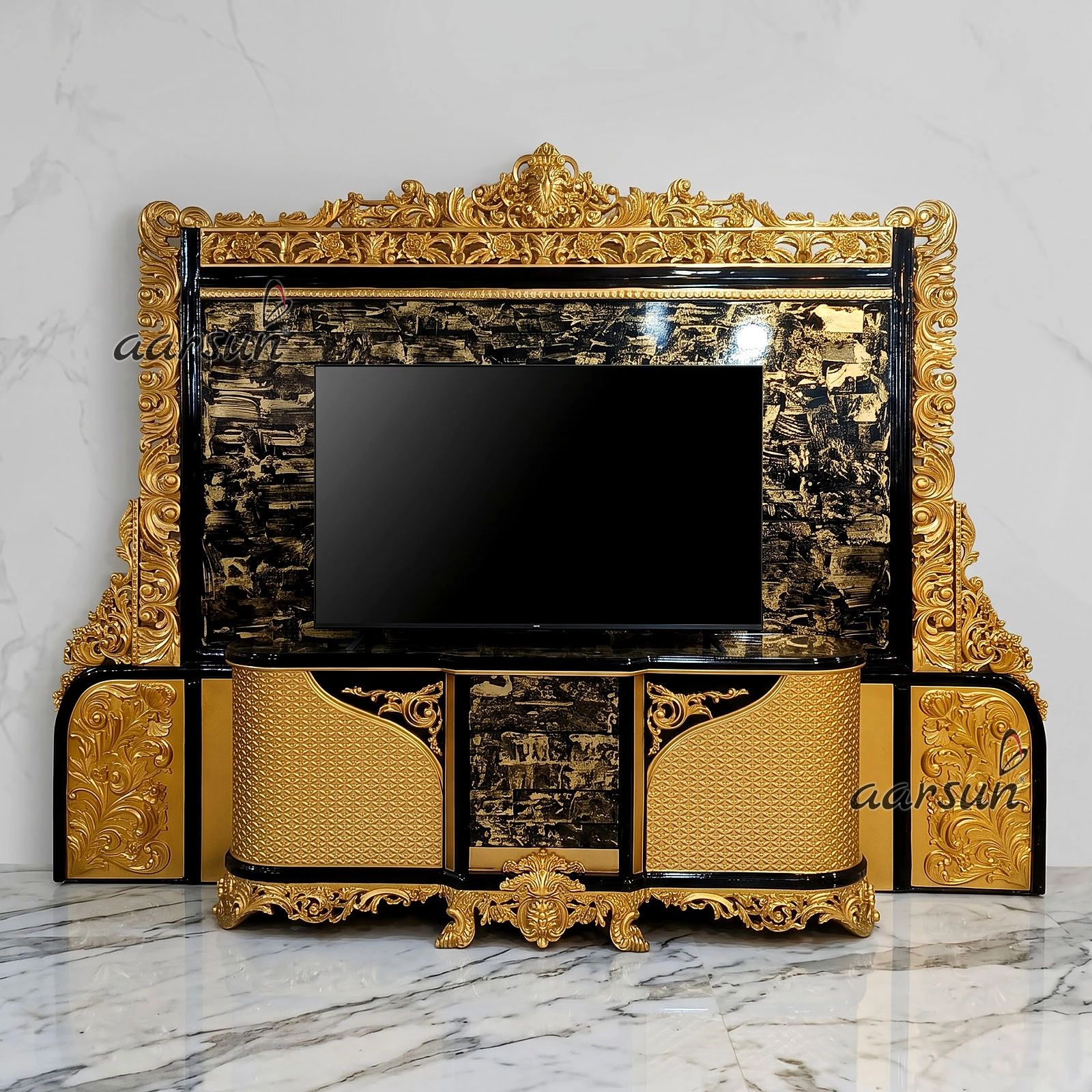 Handcrafted Teak Royal TV Console