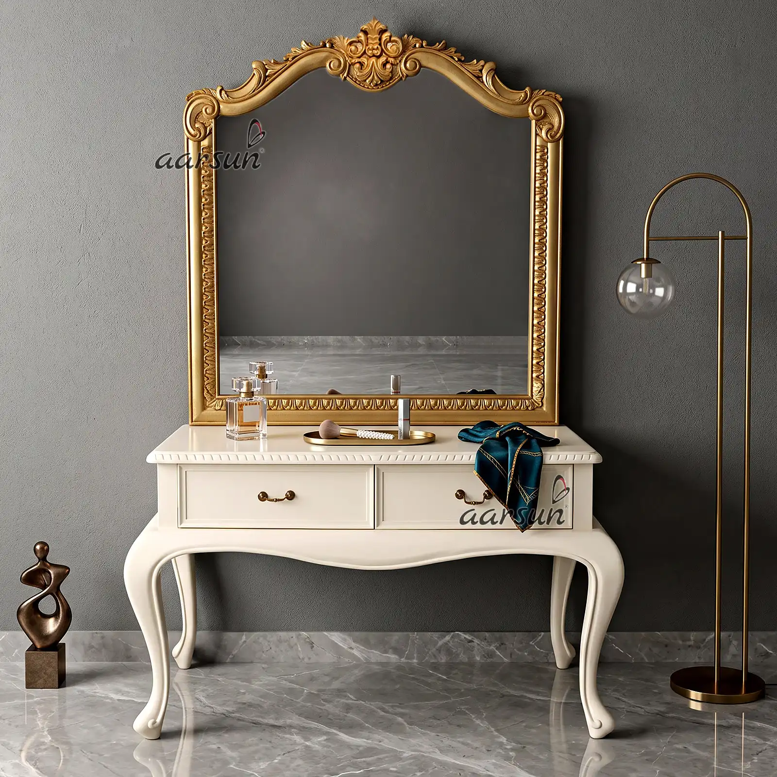 Luxury Handcrafted Wooden Dressing Table