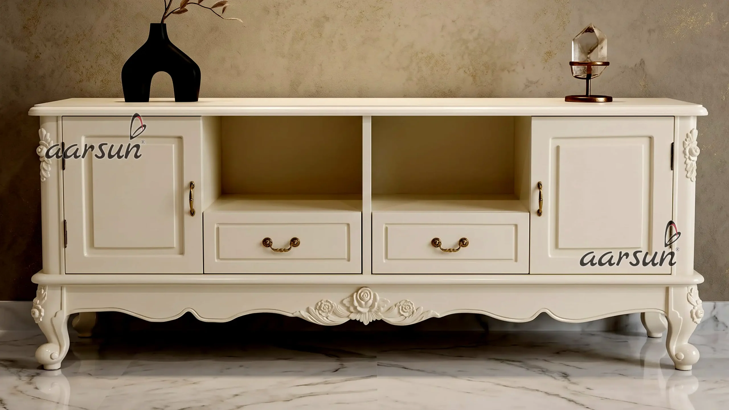 Modern Classic Wooden TV Unit