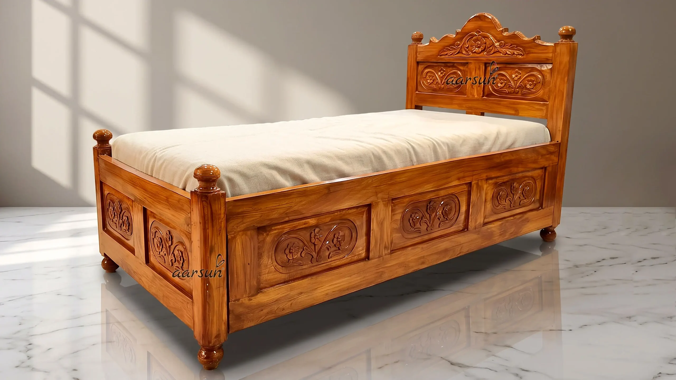Premium Solid Wood Queen Bed