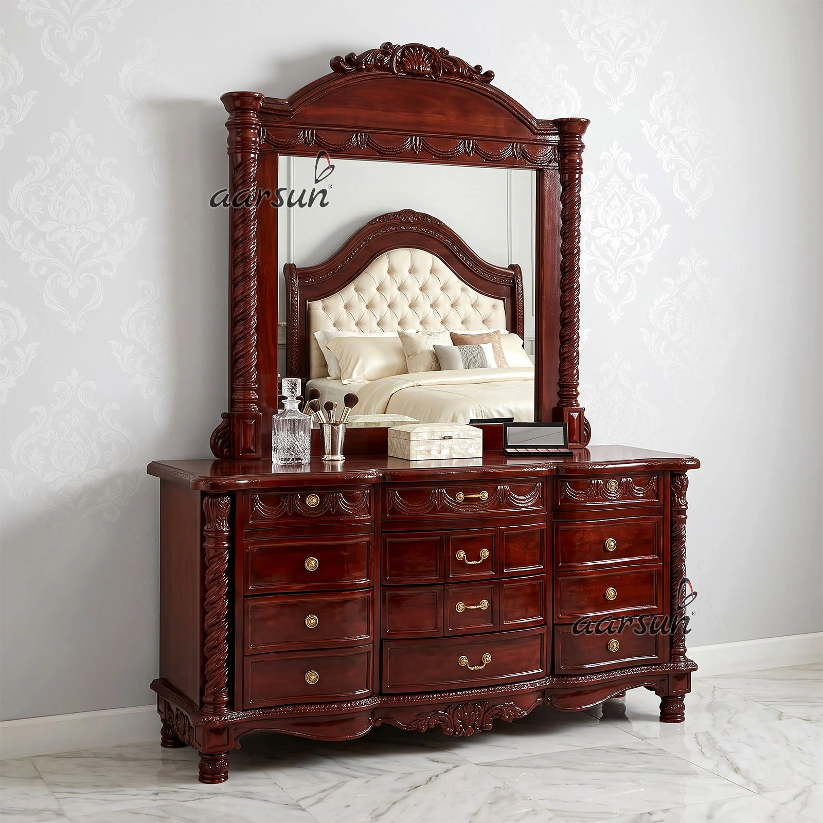 Premium Wooden Makeup Dresser Unit