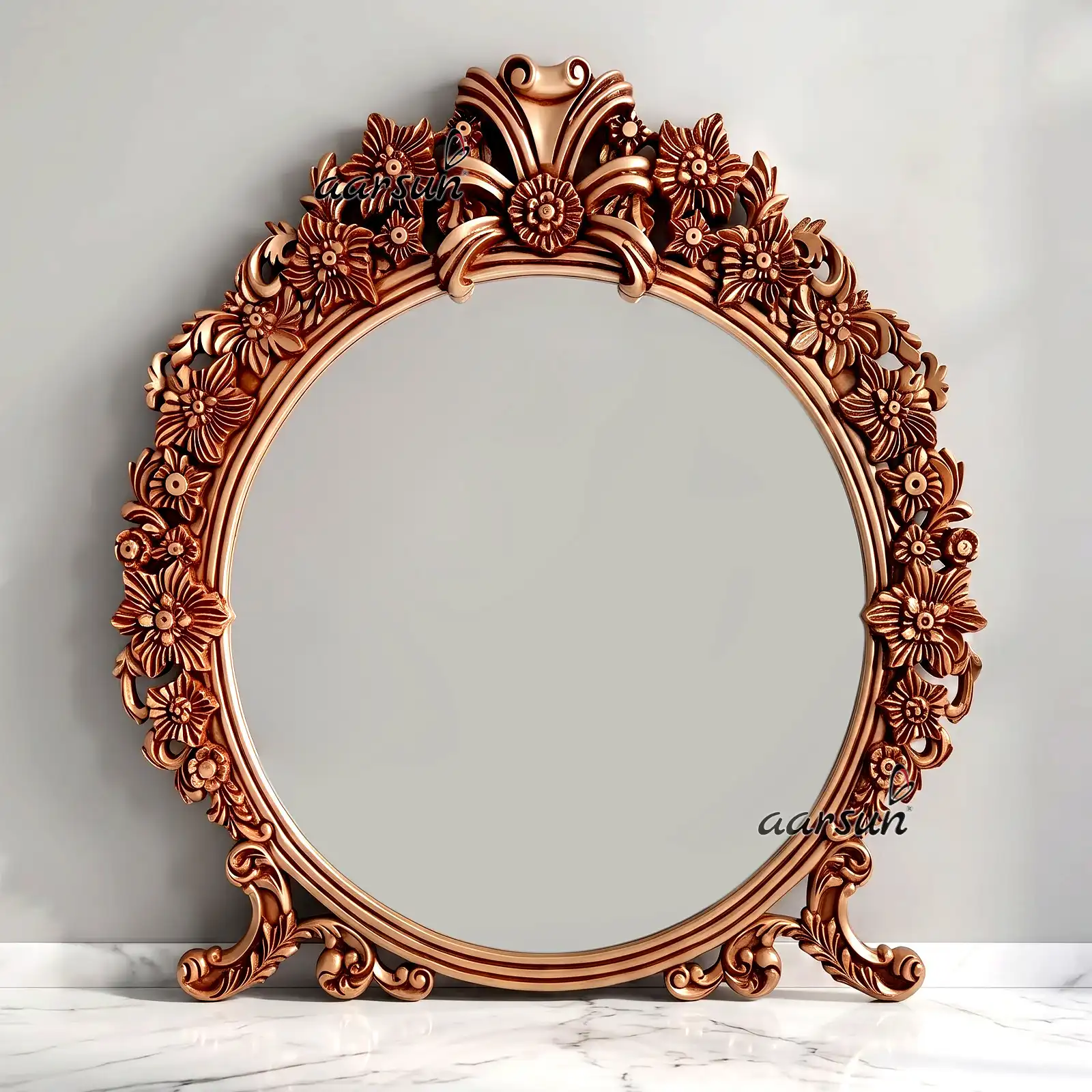Royal Carved Wooden Mirror Frame
