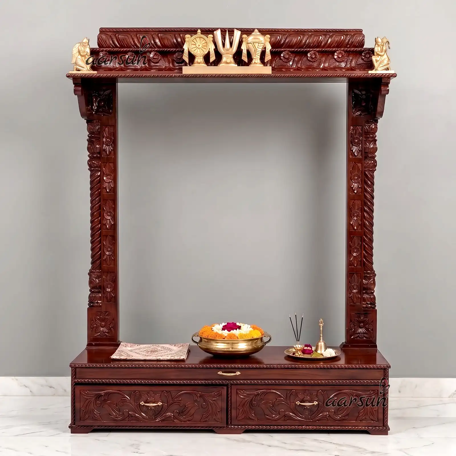 South Design Handcrafted Wooden Mandir