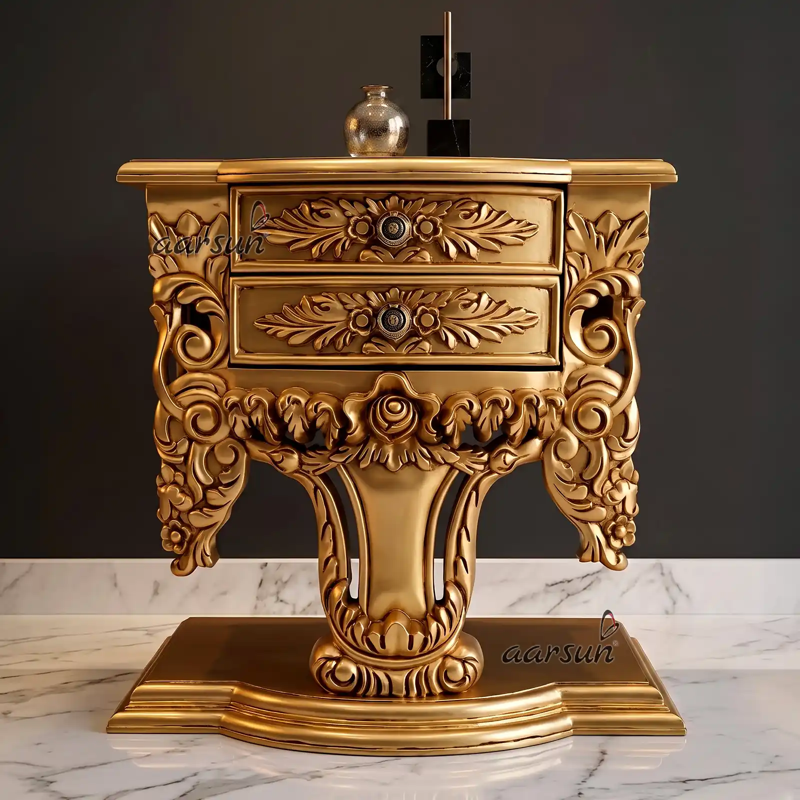Buy Handcrafted Teak Wood Bedside Table