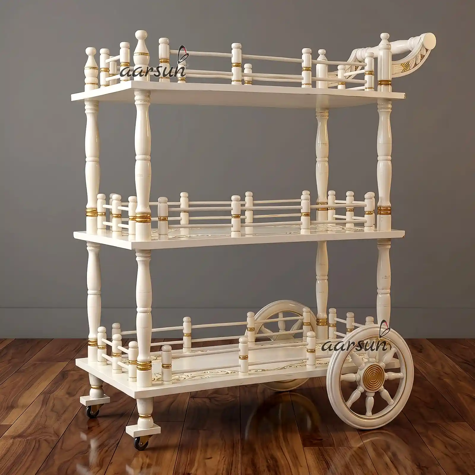 Classic Luxury Kitchen Serving Trolley
